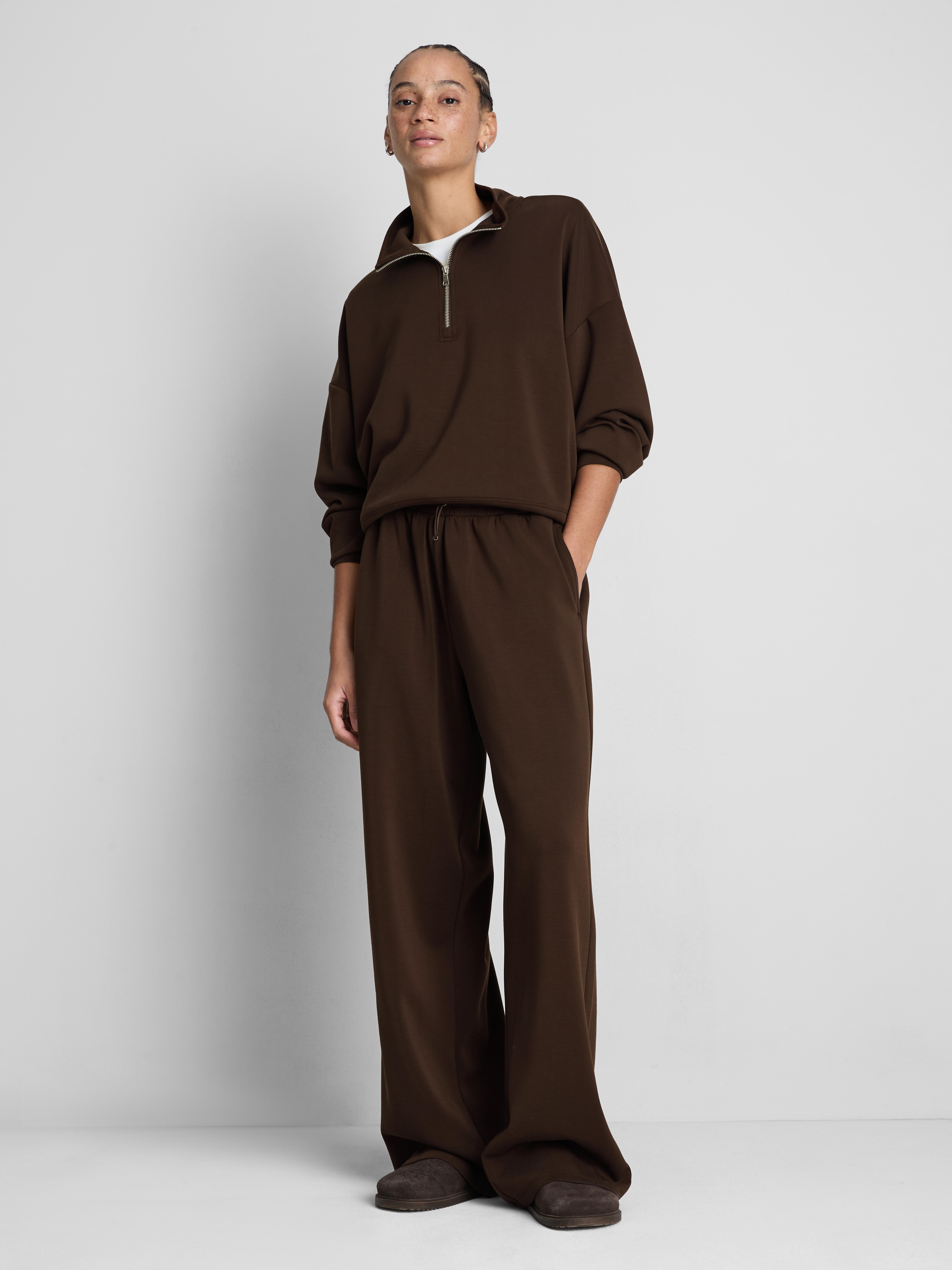 Modal Blend Wide Leg Joggers