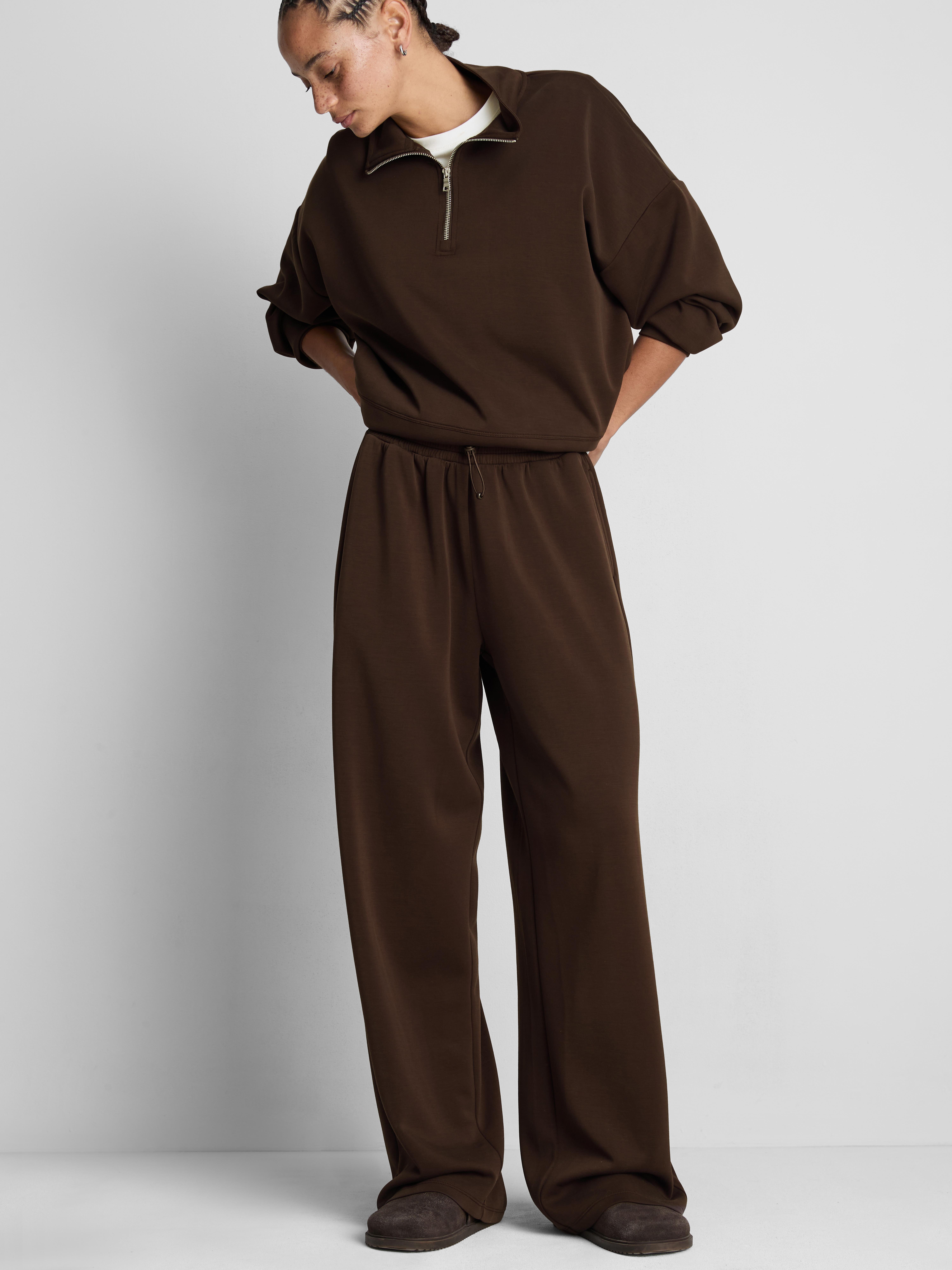 Modal Blend Wide Leg Joggers