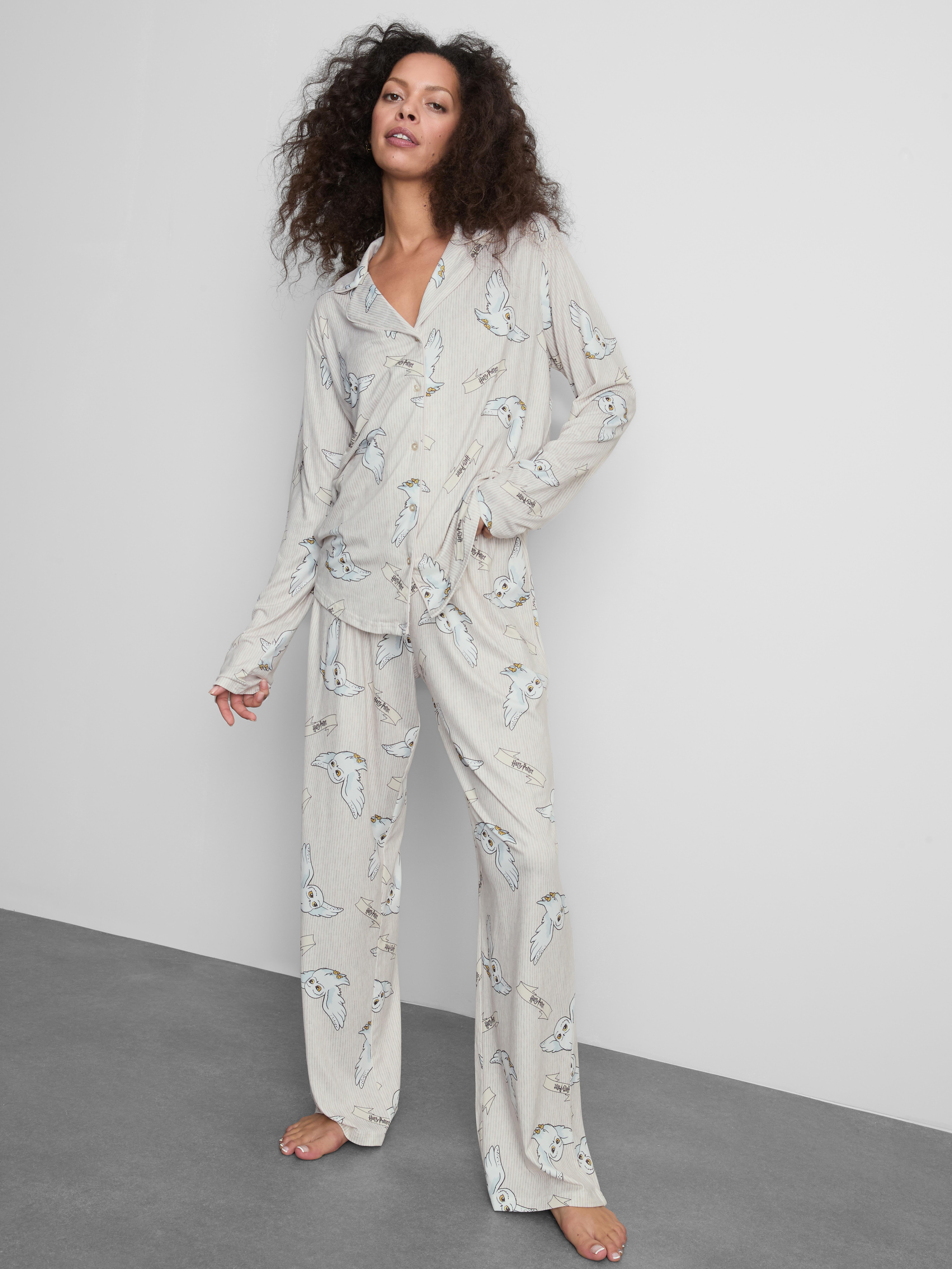 Harry Potter Hedwig Graphic Boyfriend Pajamas