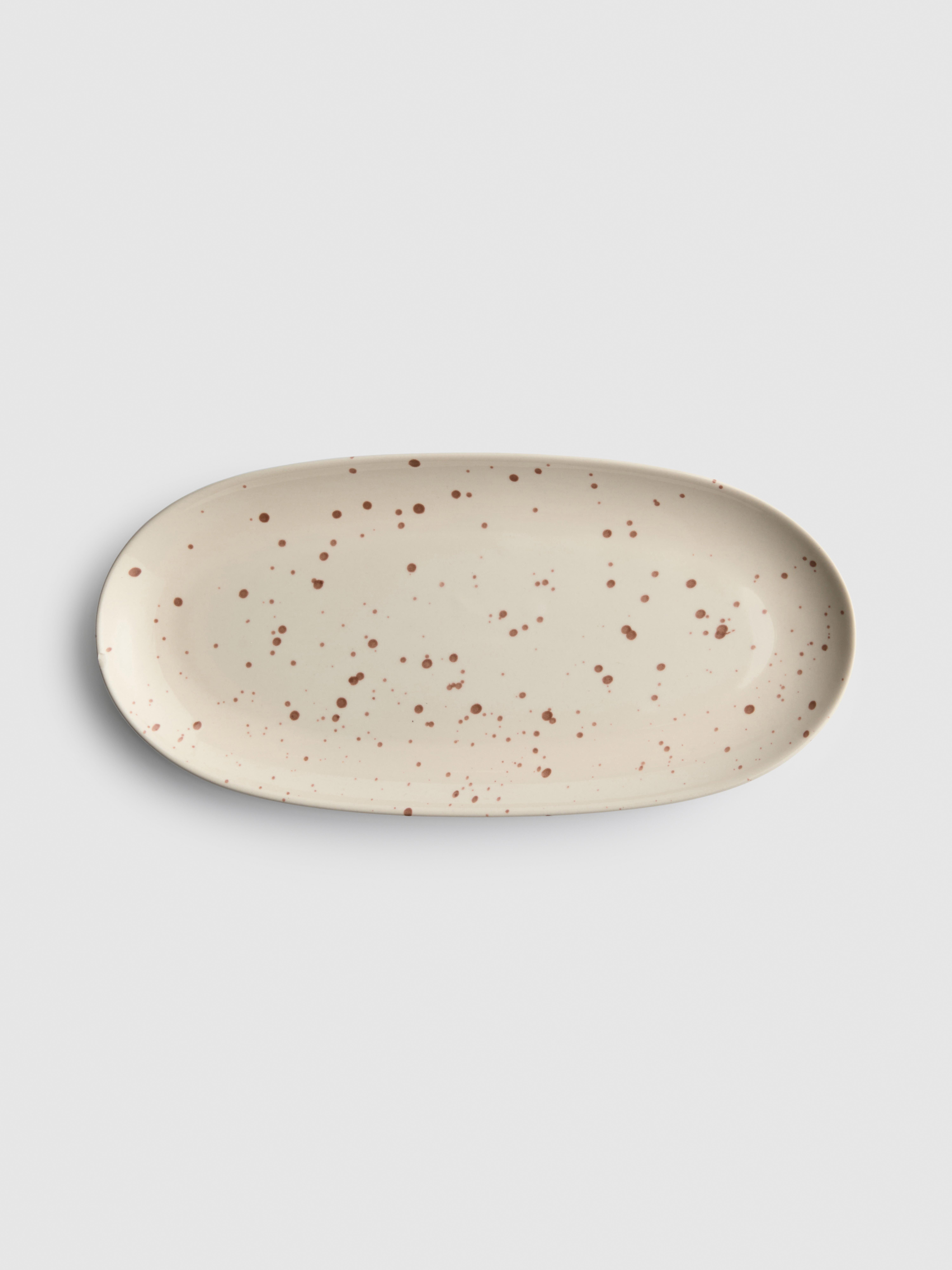 Speckled Oval Serving Plate