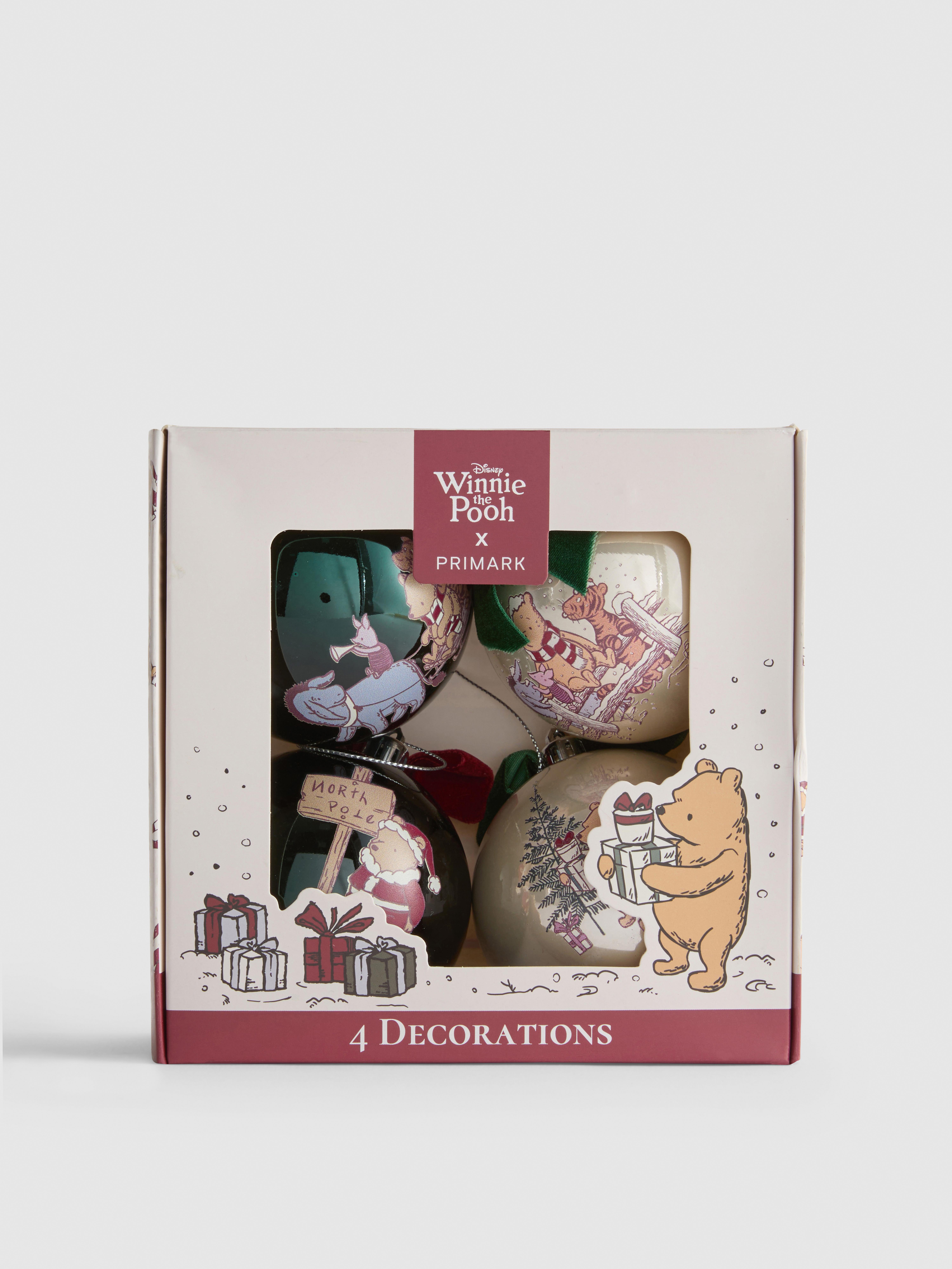 4pk Disney’s Winnie the Pooh Christmas Ornaments