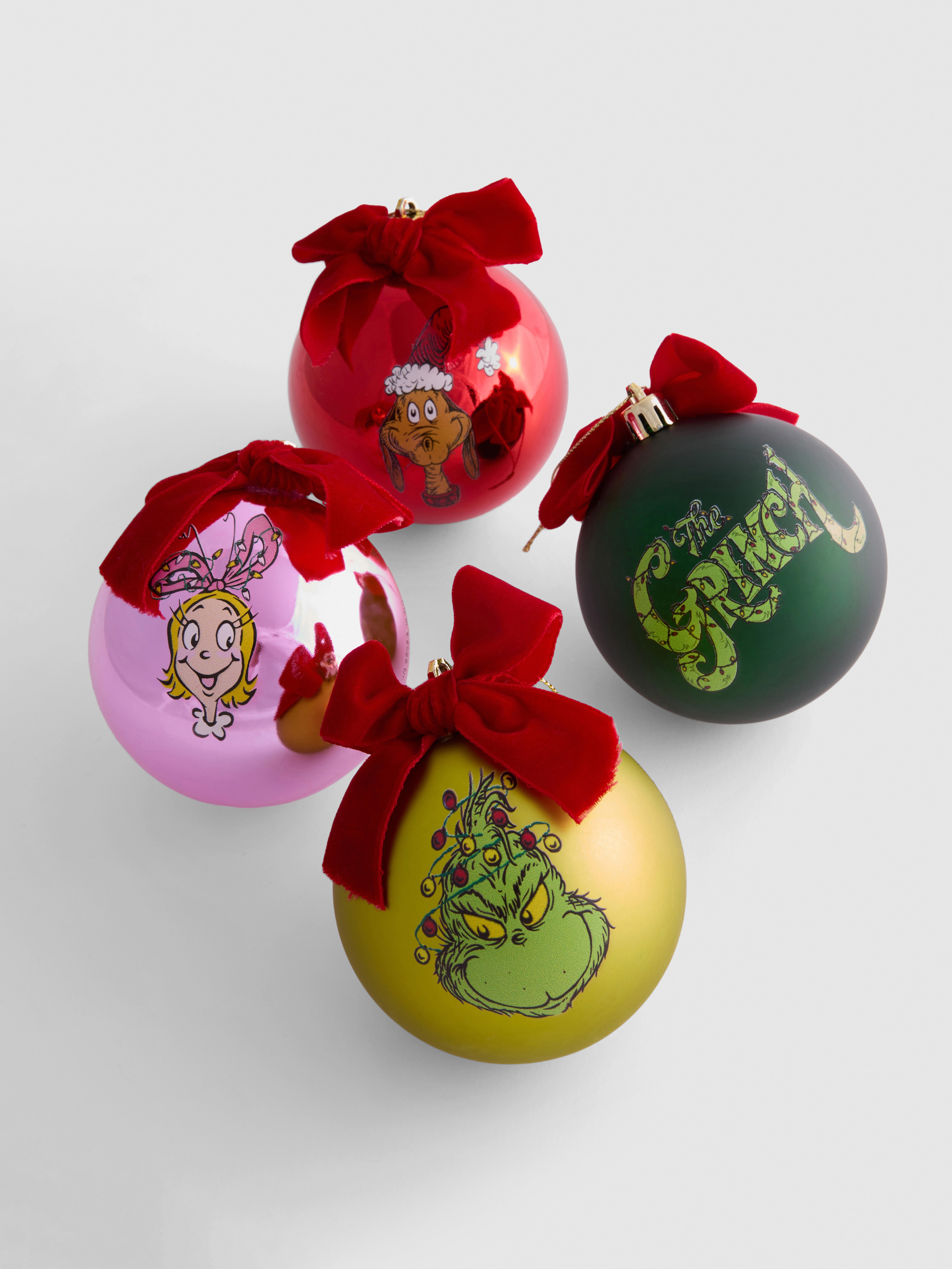 4er-Pack „Der Grinch“ Baumkugeln - Grün