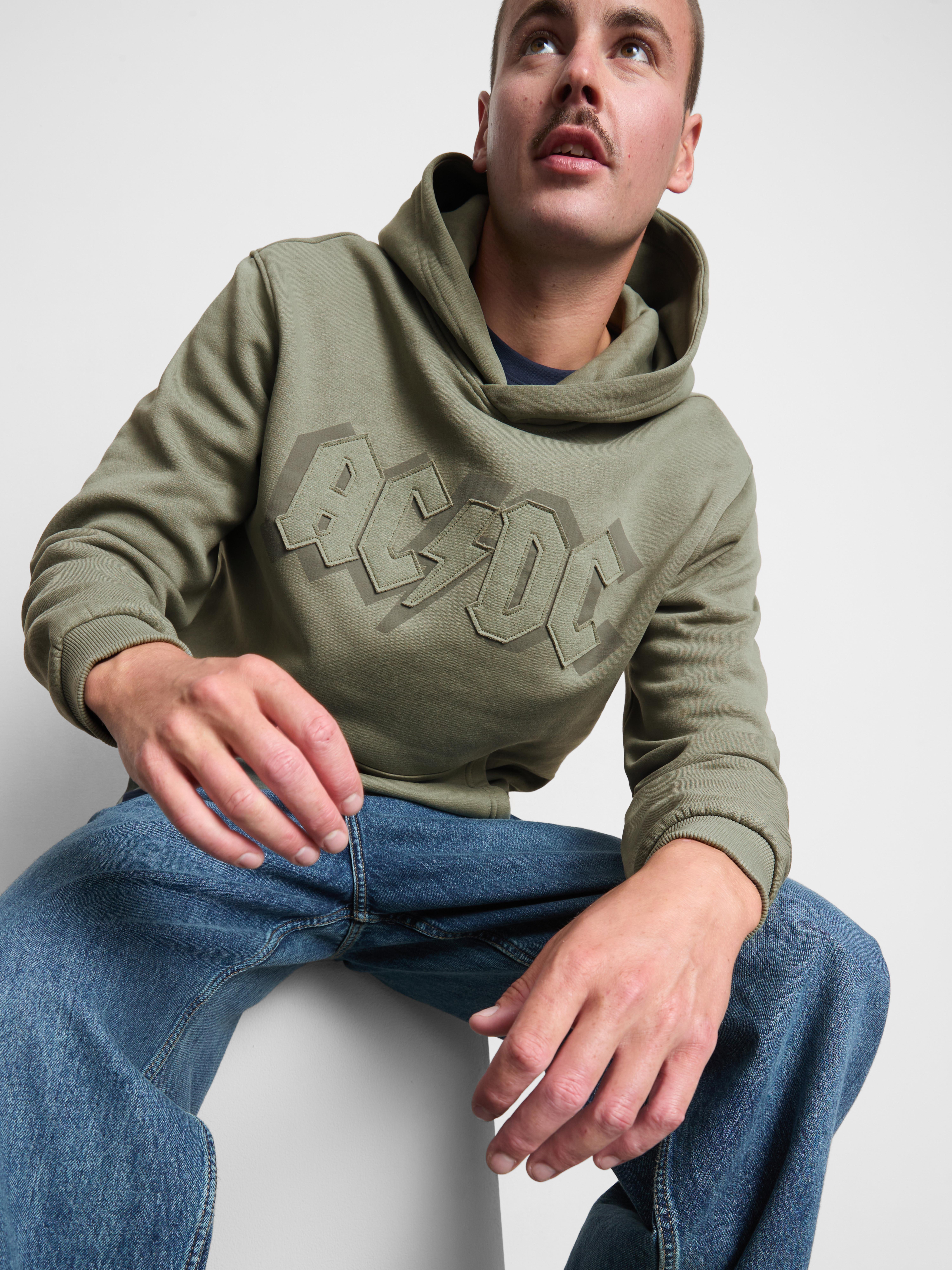 Katoenrijke hoodie met logo AC/DC