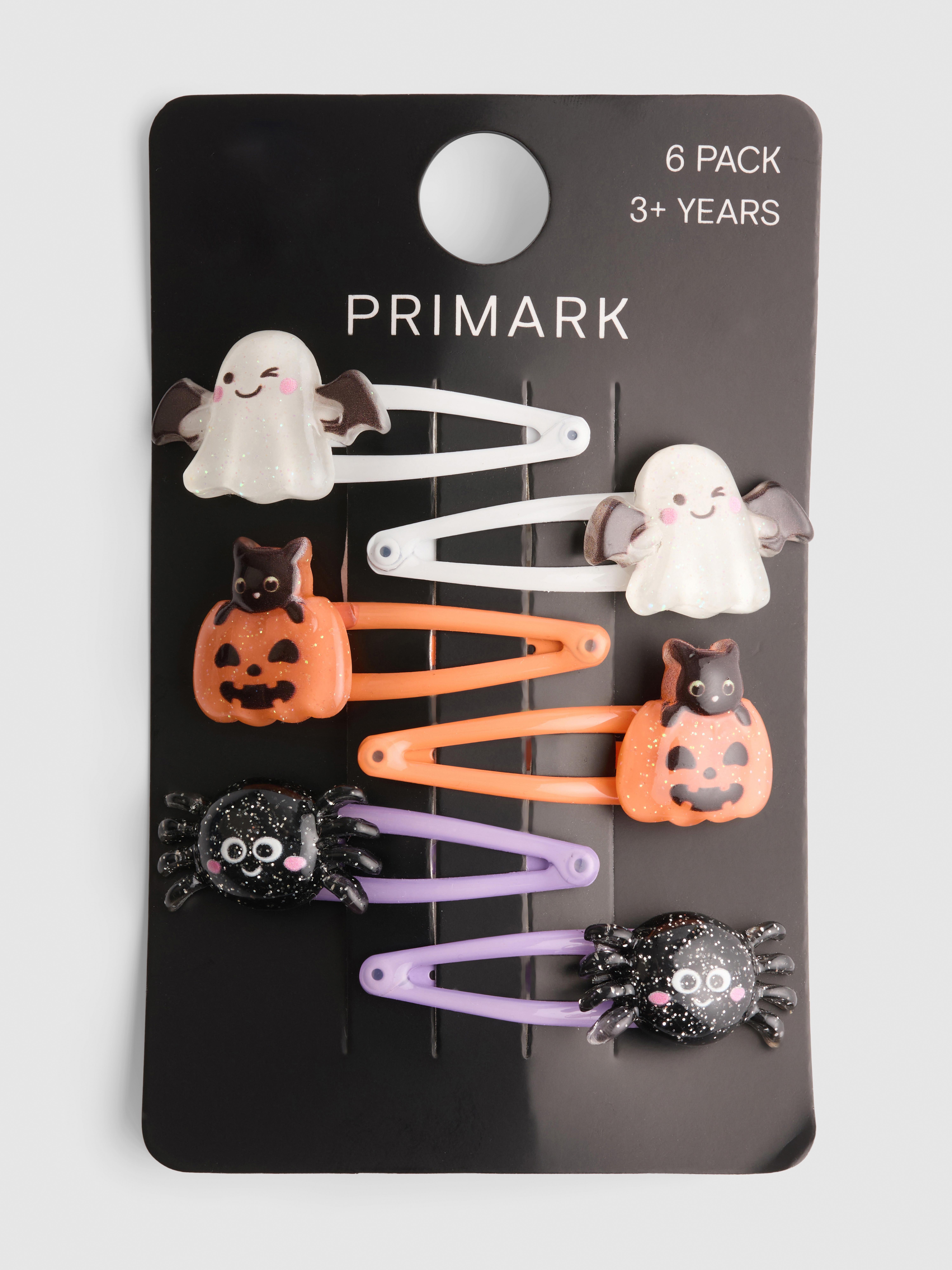 6pk Halloween Novelty Hair Clips