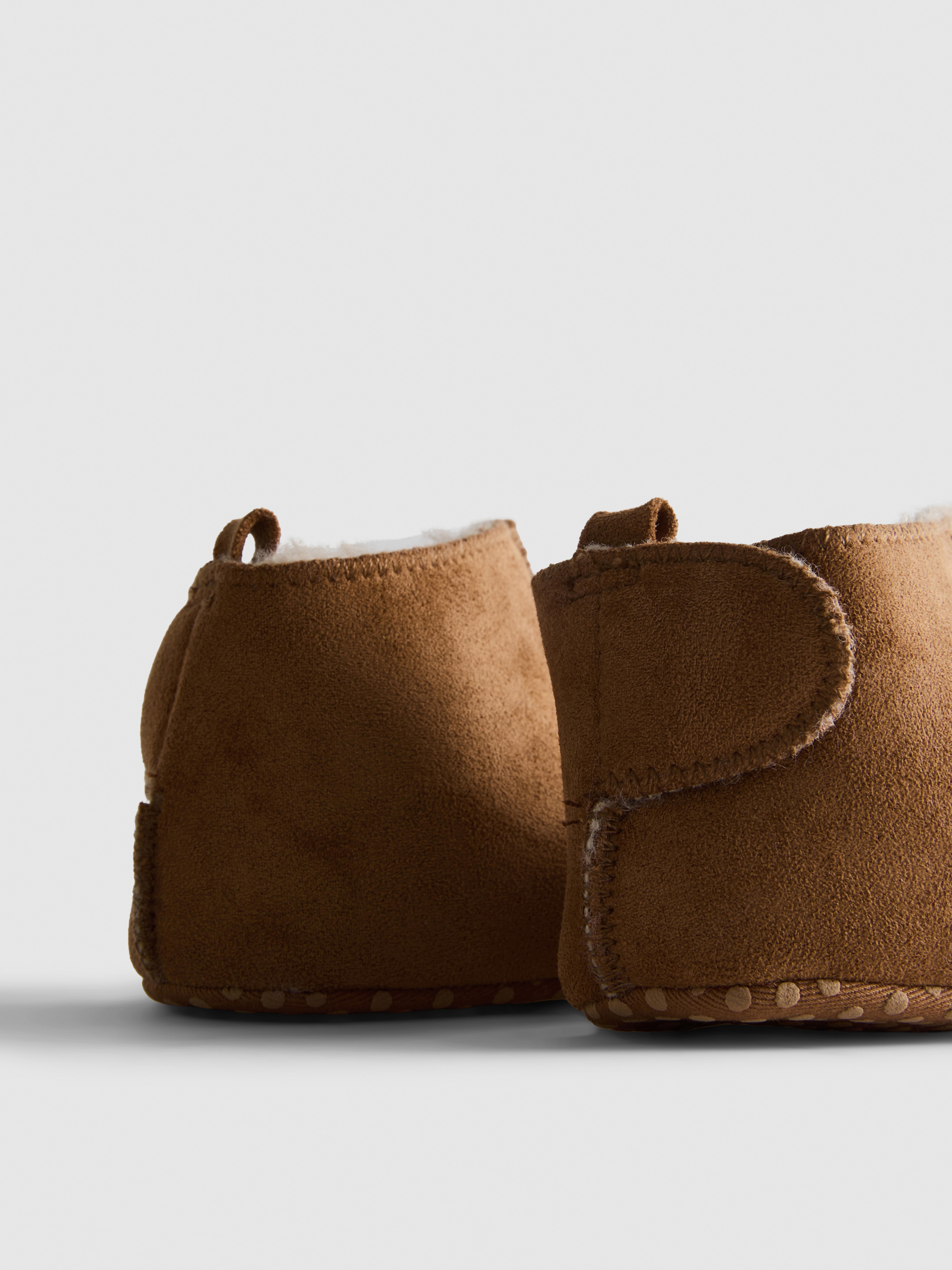 0-18mths | Faux Fur Lined Newborn Ankle Boots