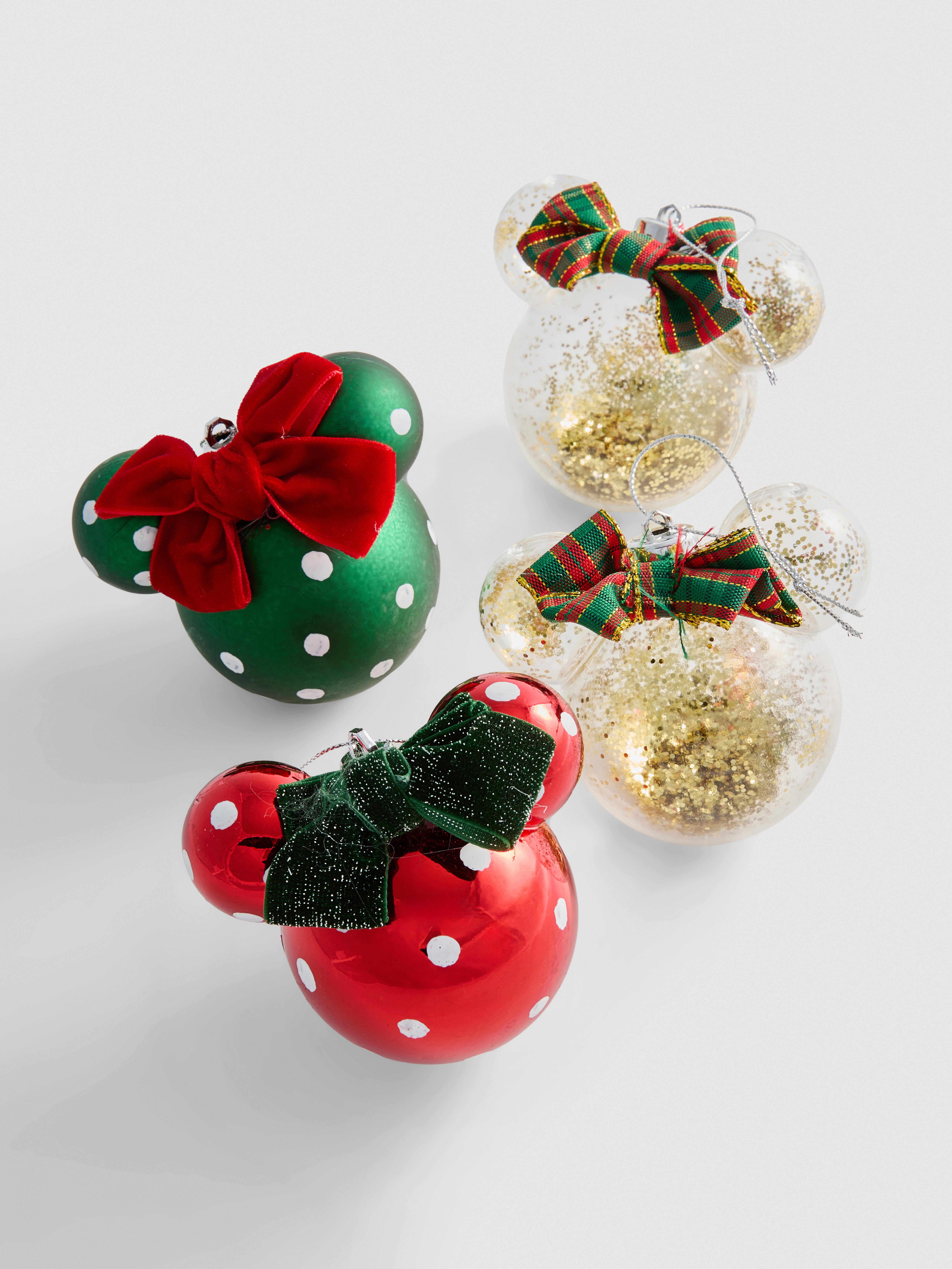 4pk Disney Mickey Mouse Christmas Ornaments