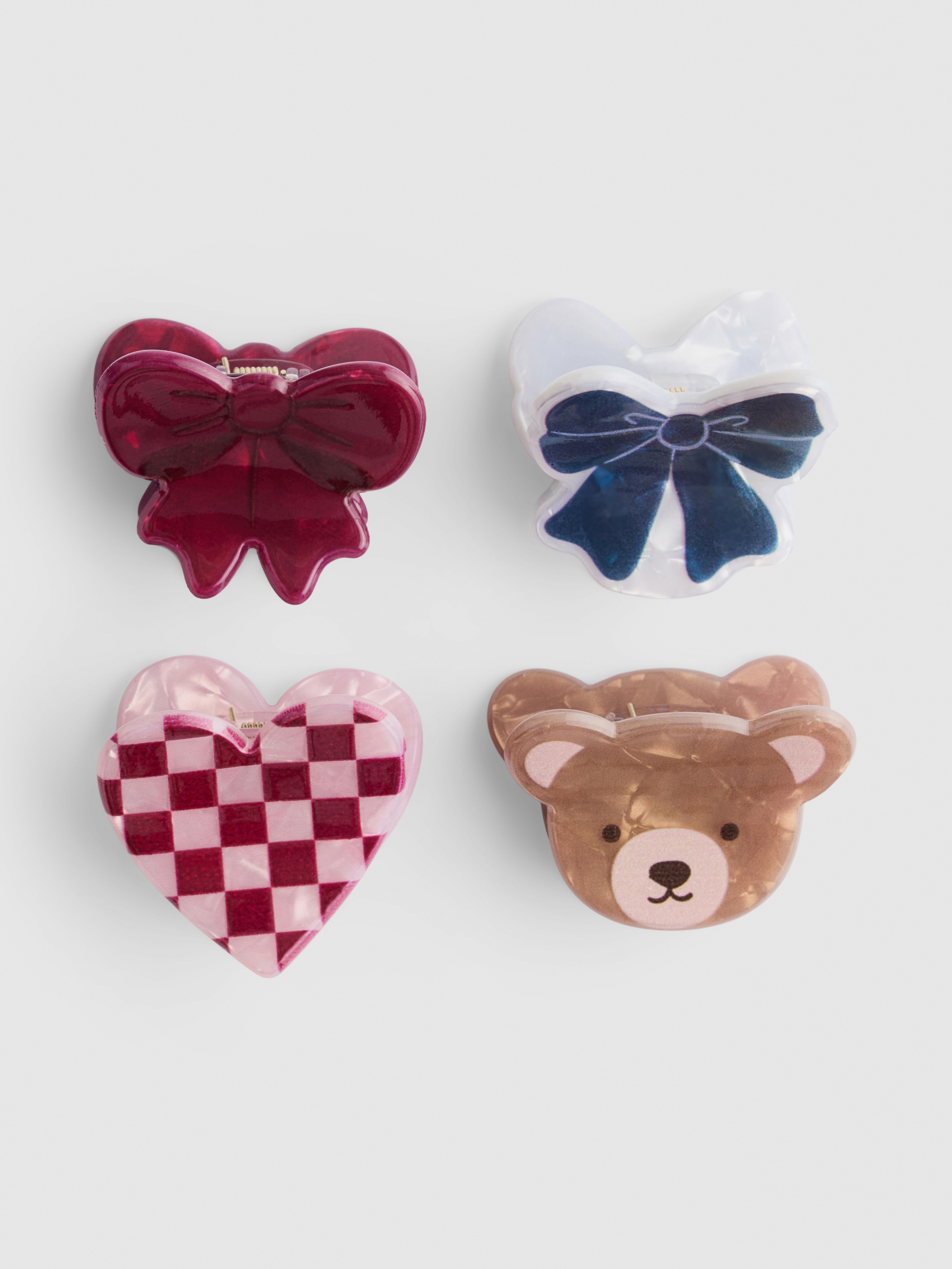 4pk Novelty Hair Clips