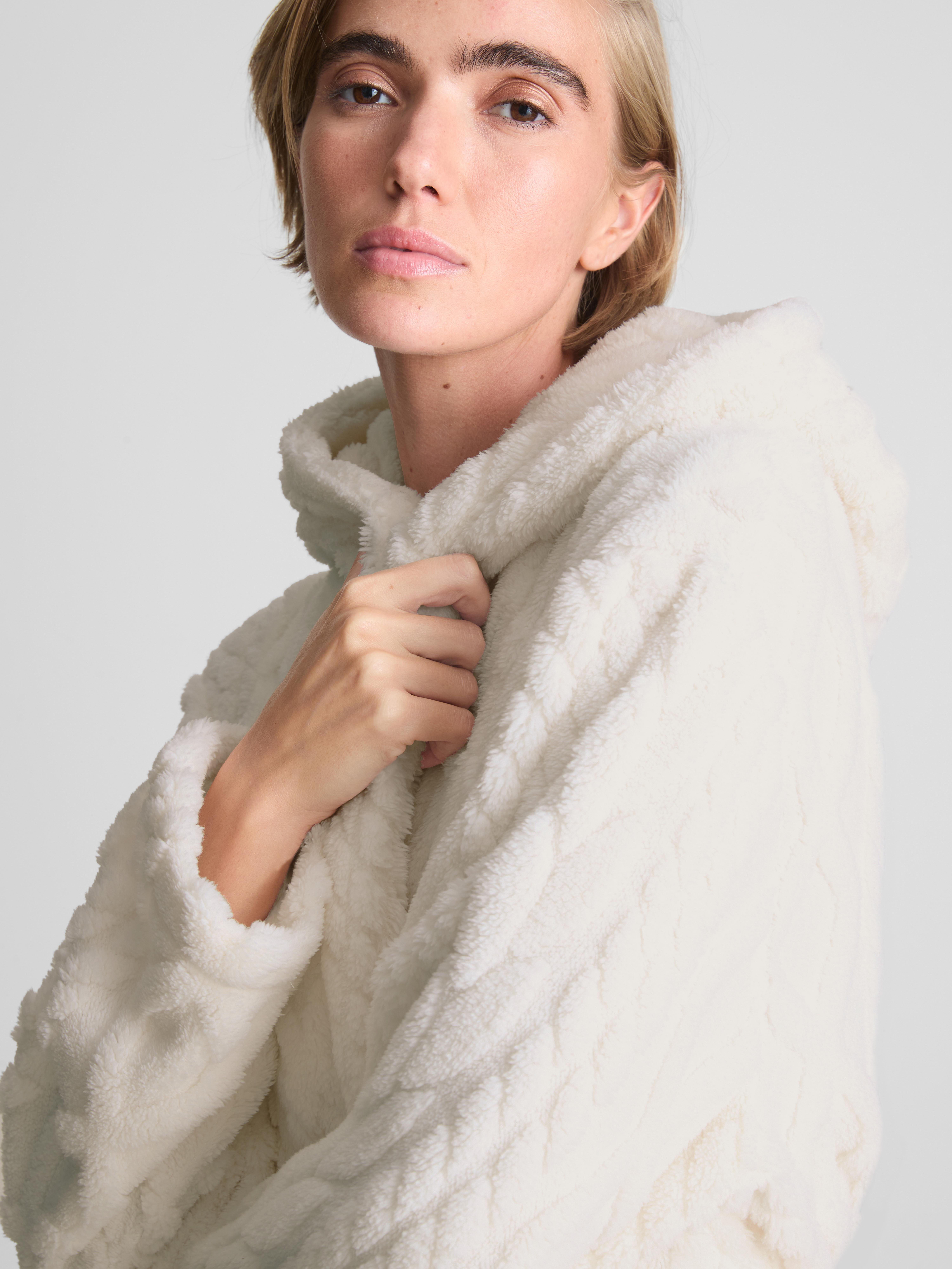 Love To Lounge Cable Knit Borg Bathrobe