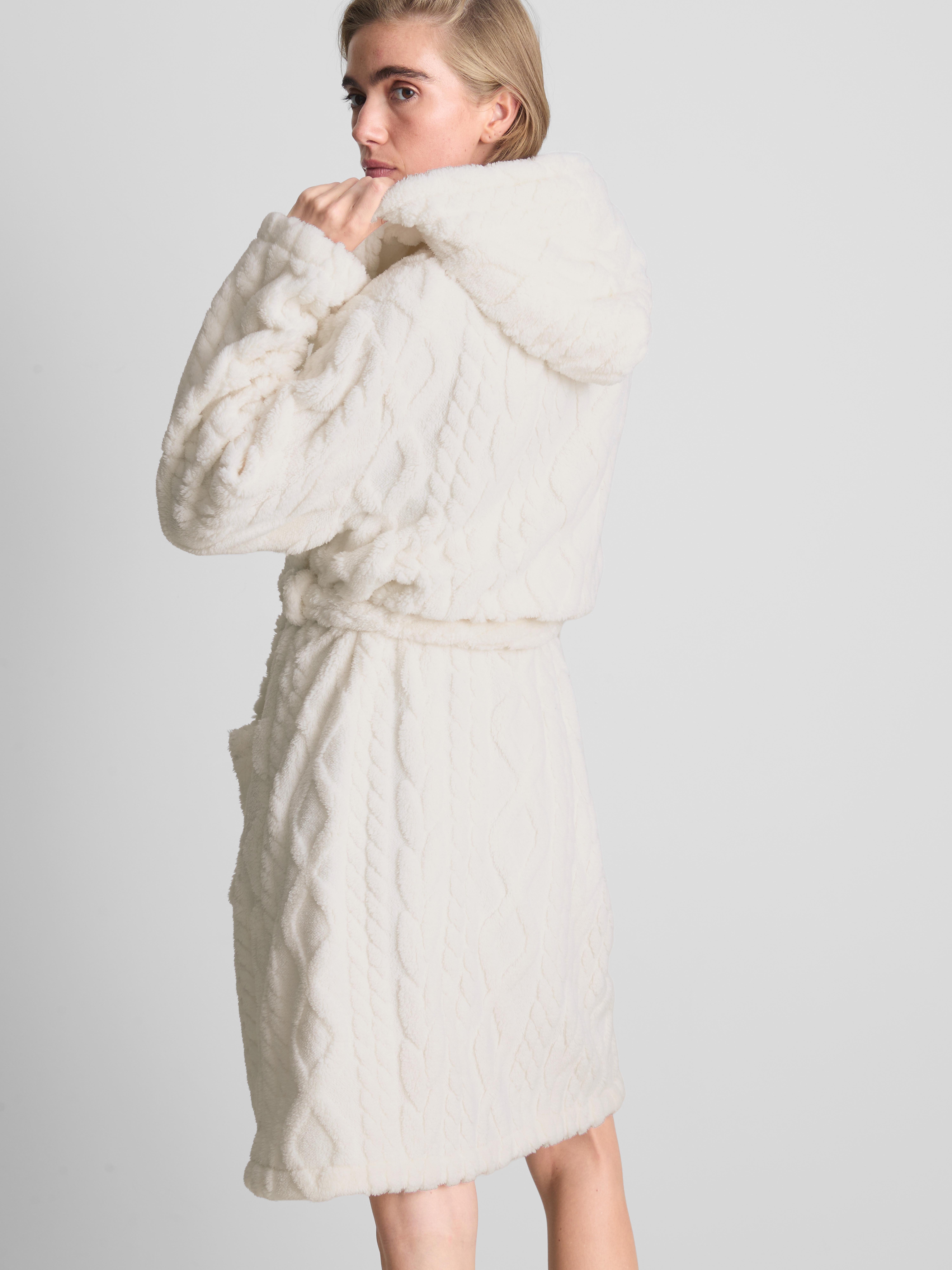 Love To Lounge Cable Knit Borg Bathrobe