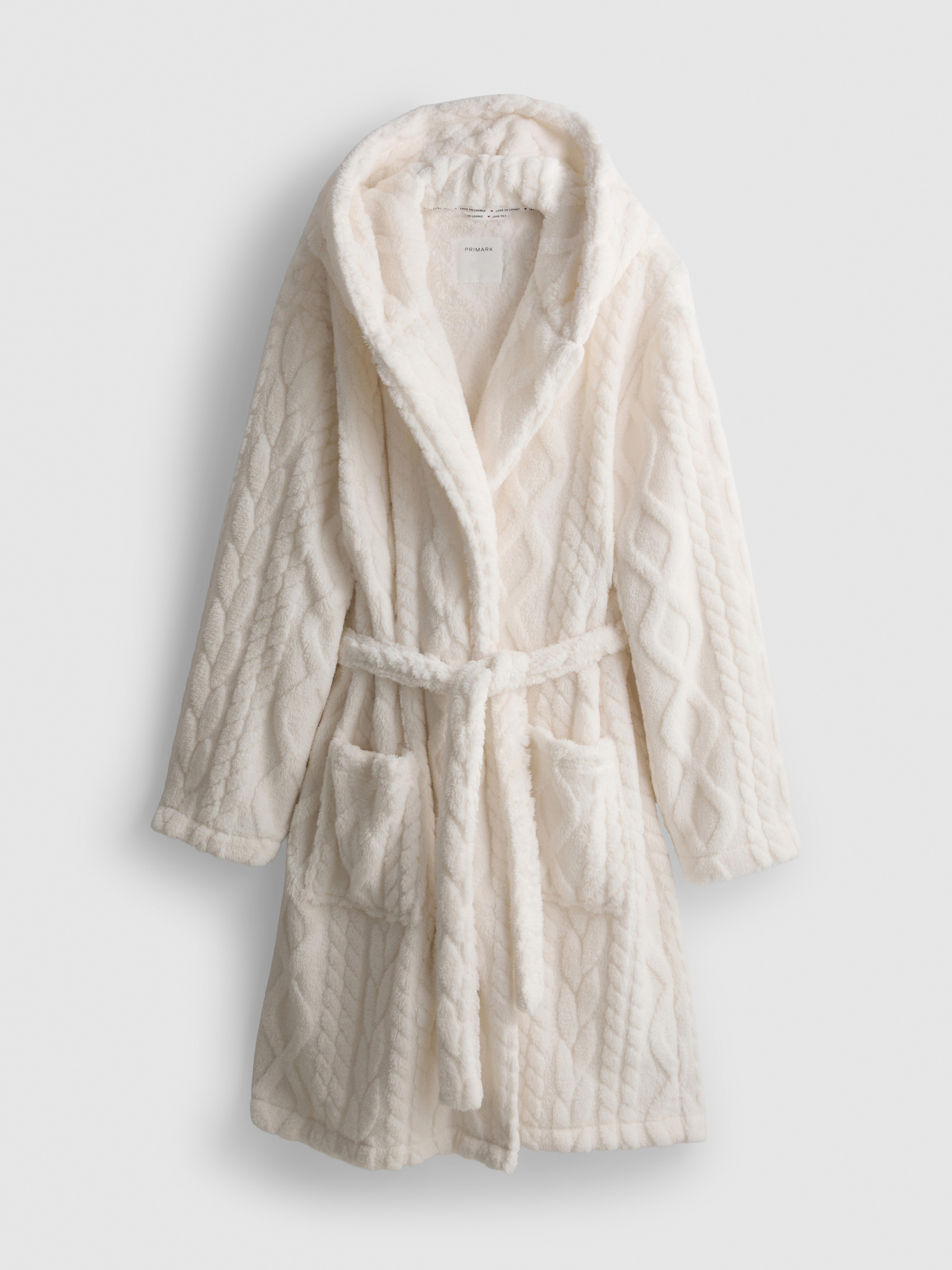 Love To Lounge Cable Knit Borg Bathrobe