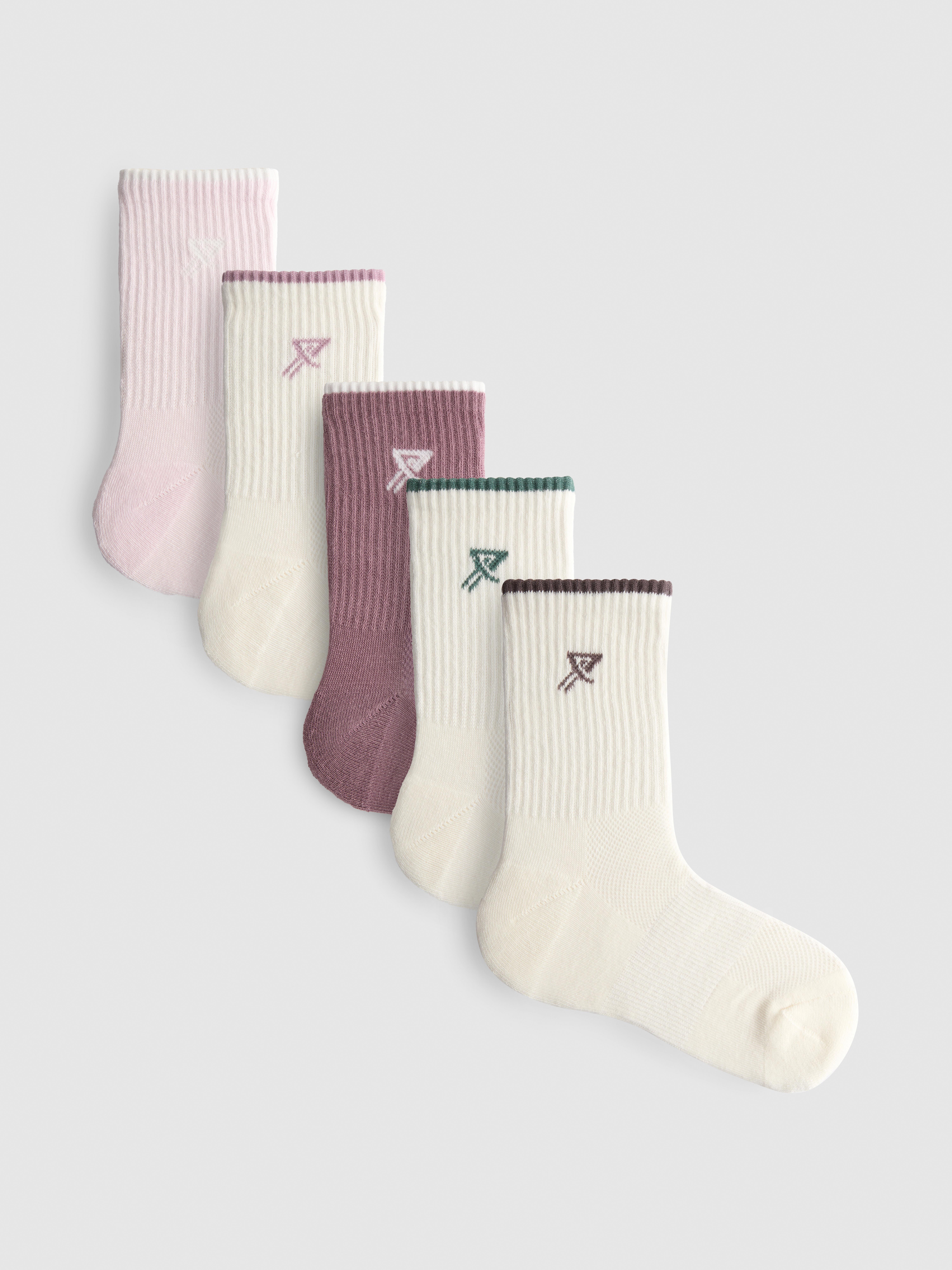5pk Active Cotton-Rich Ankle Socks