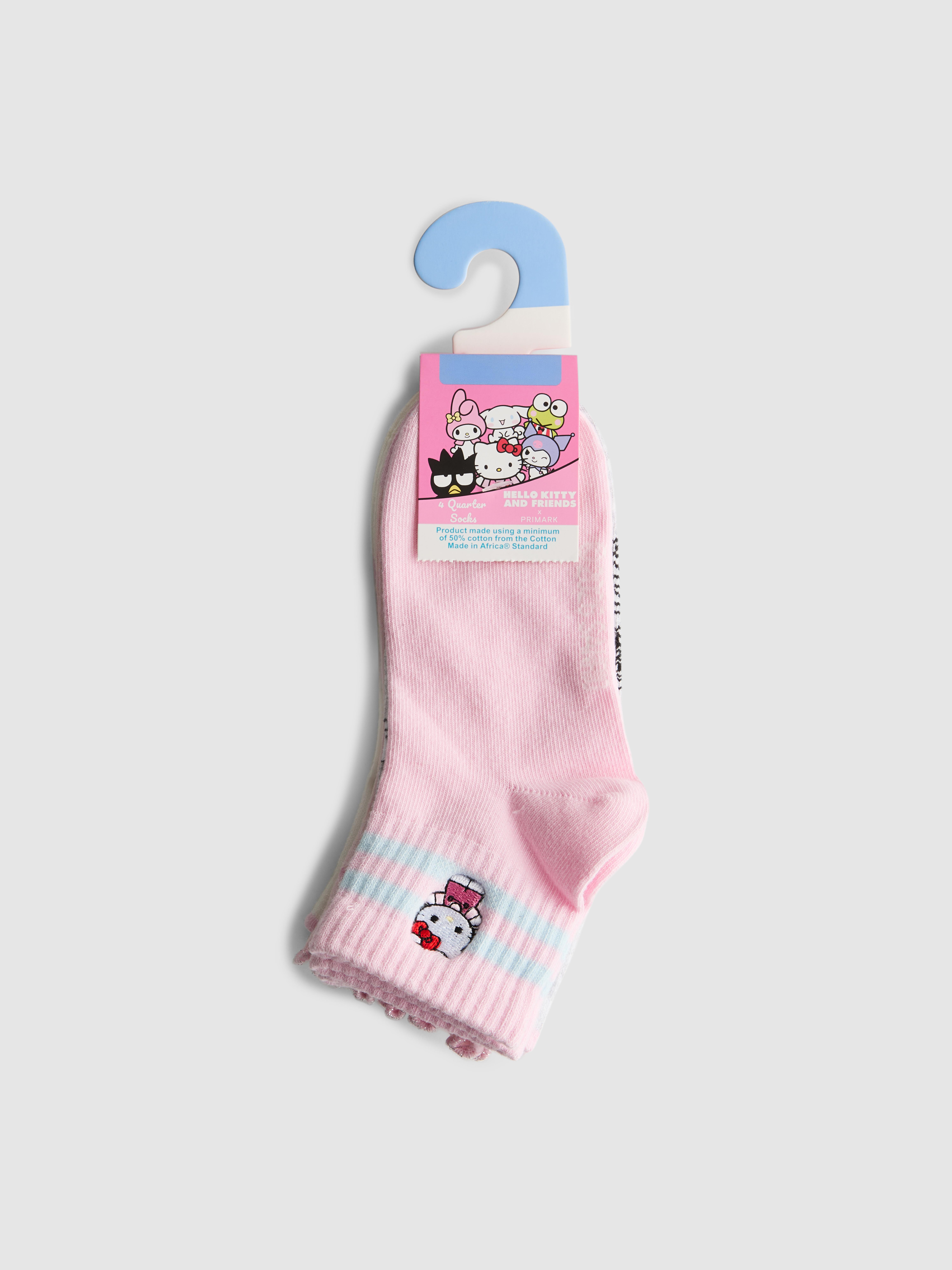 4pk Hello Kitty Quarter Socks