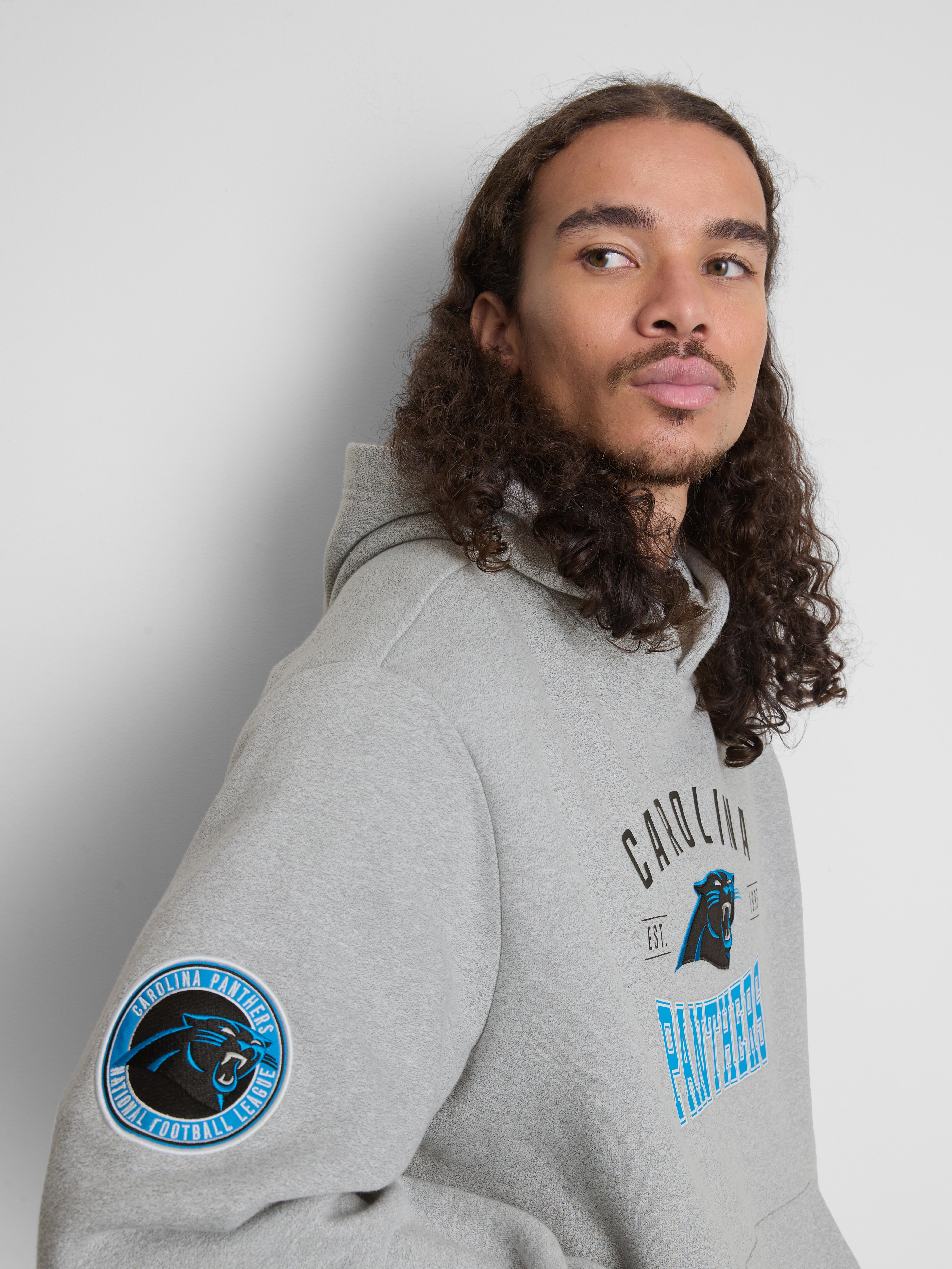 Men's Gray NFL Carolina Panthers Cotton-Rich Hoodie | Primark