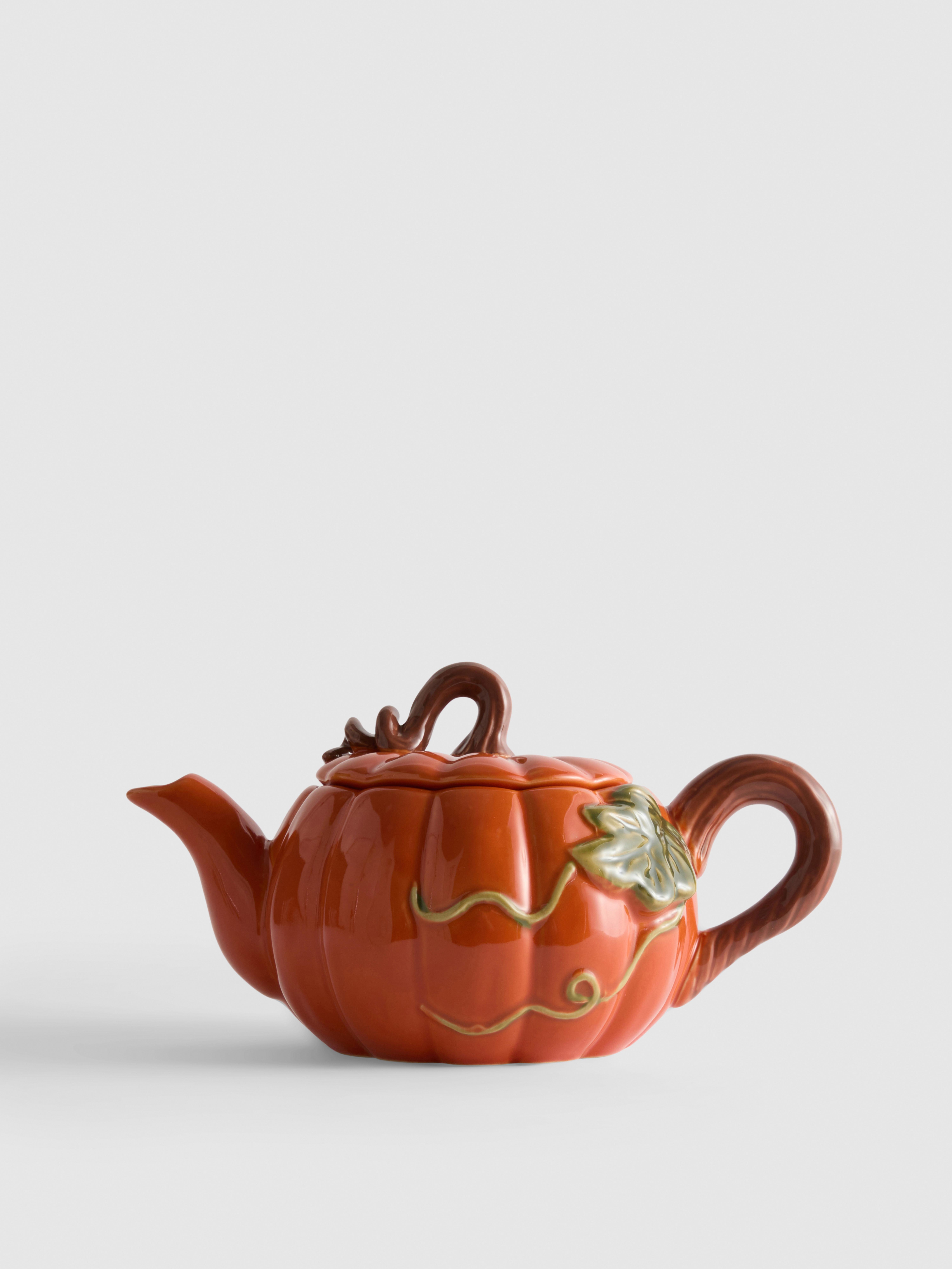 Pumpkin Ceramic Teapot