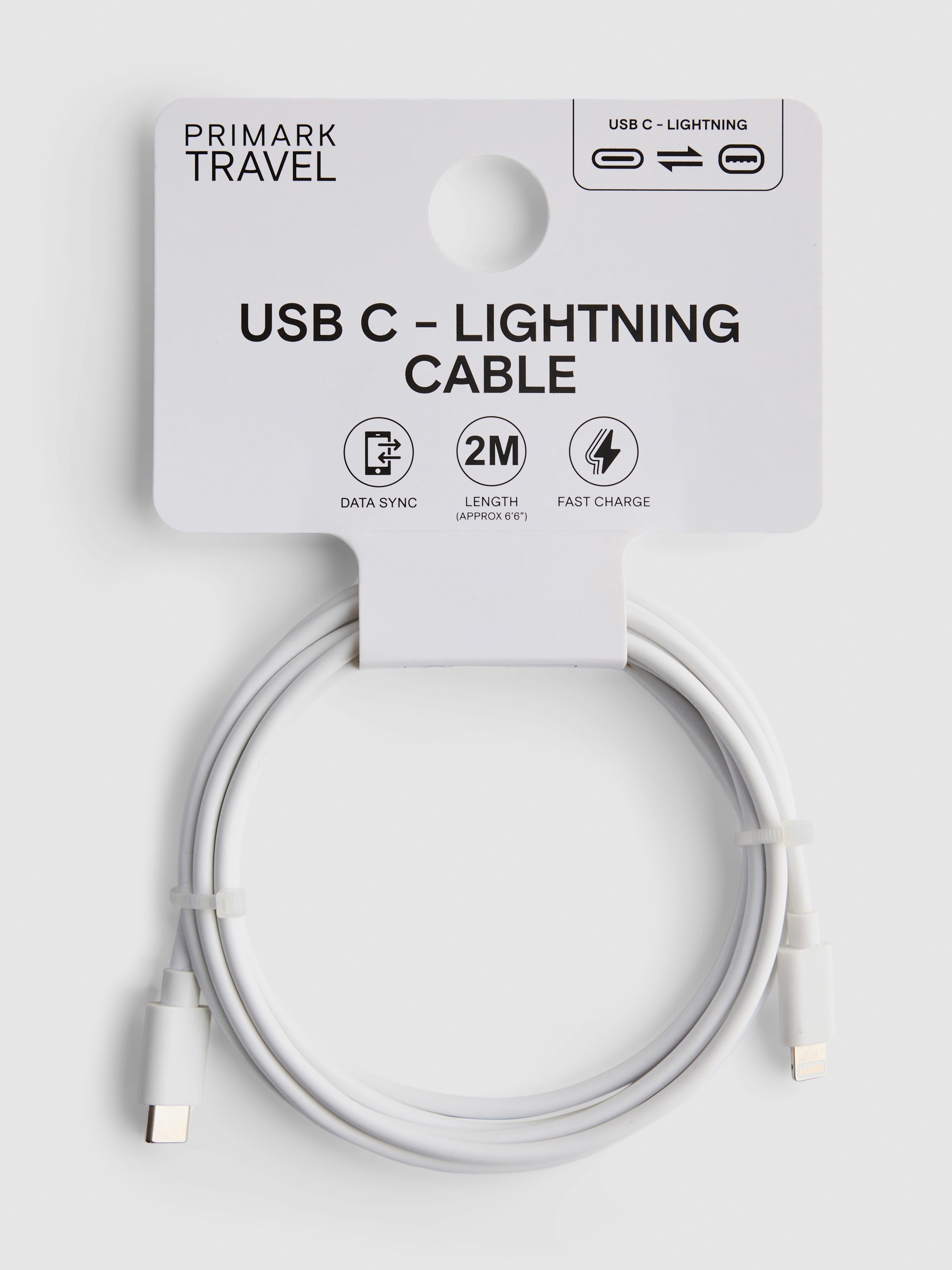 2 méteres USB-C–Lightning kábel