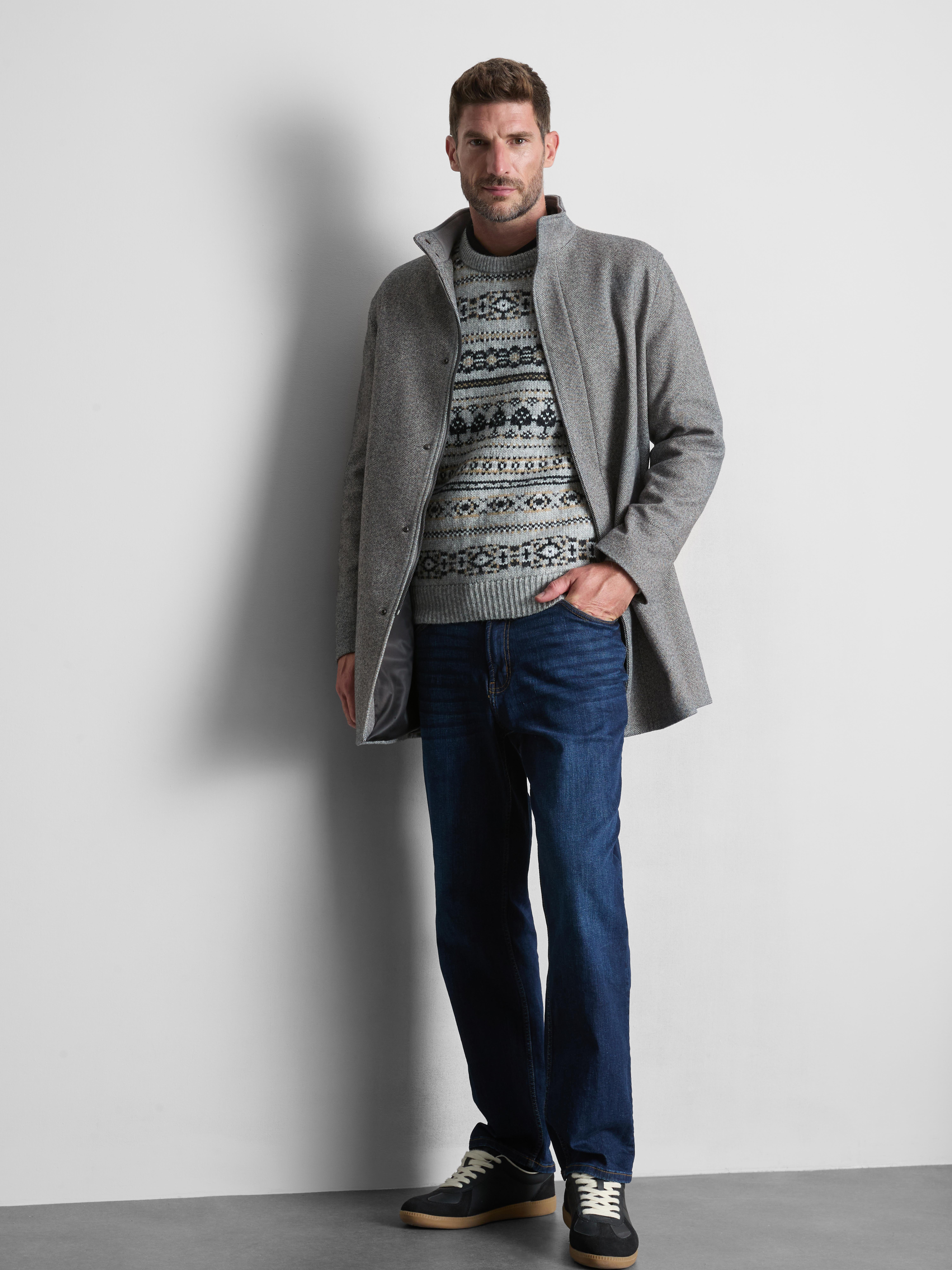 Herringbone Longline Coat