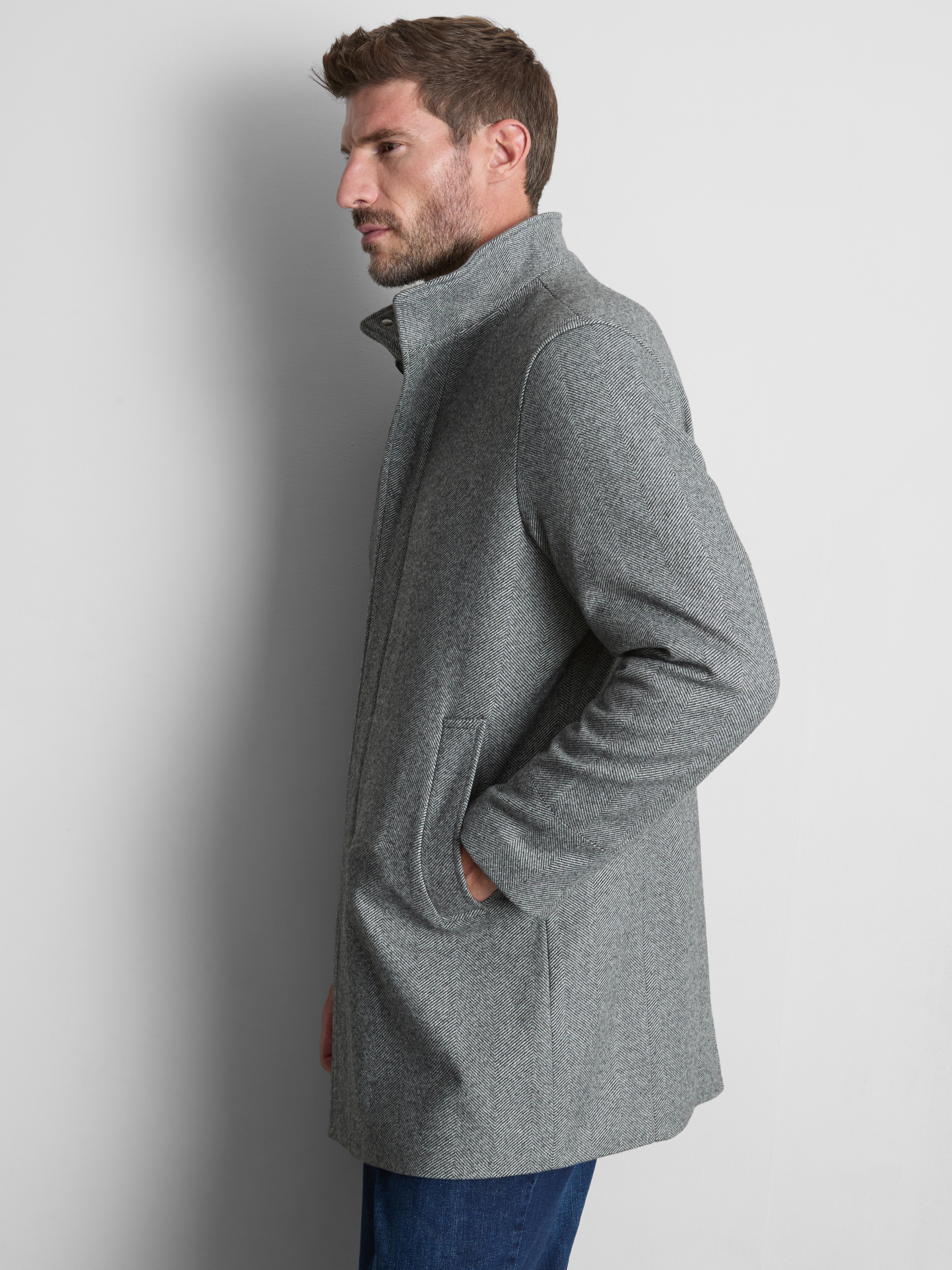 Herringbone Longline Coat
