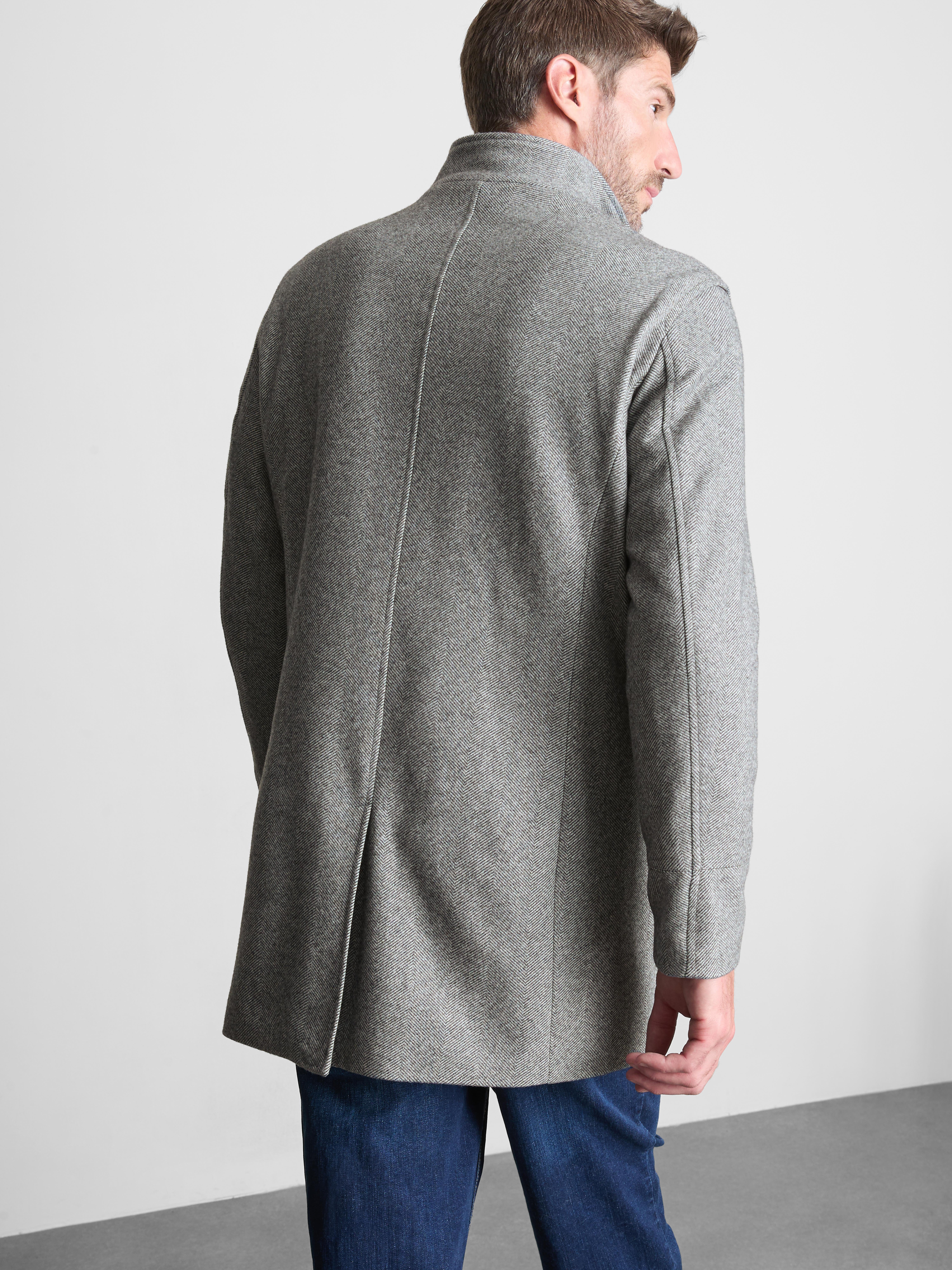 Herringbone Longline Coat