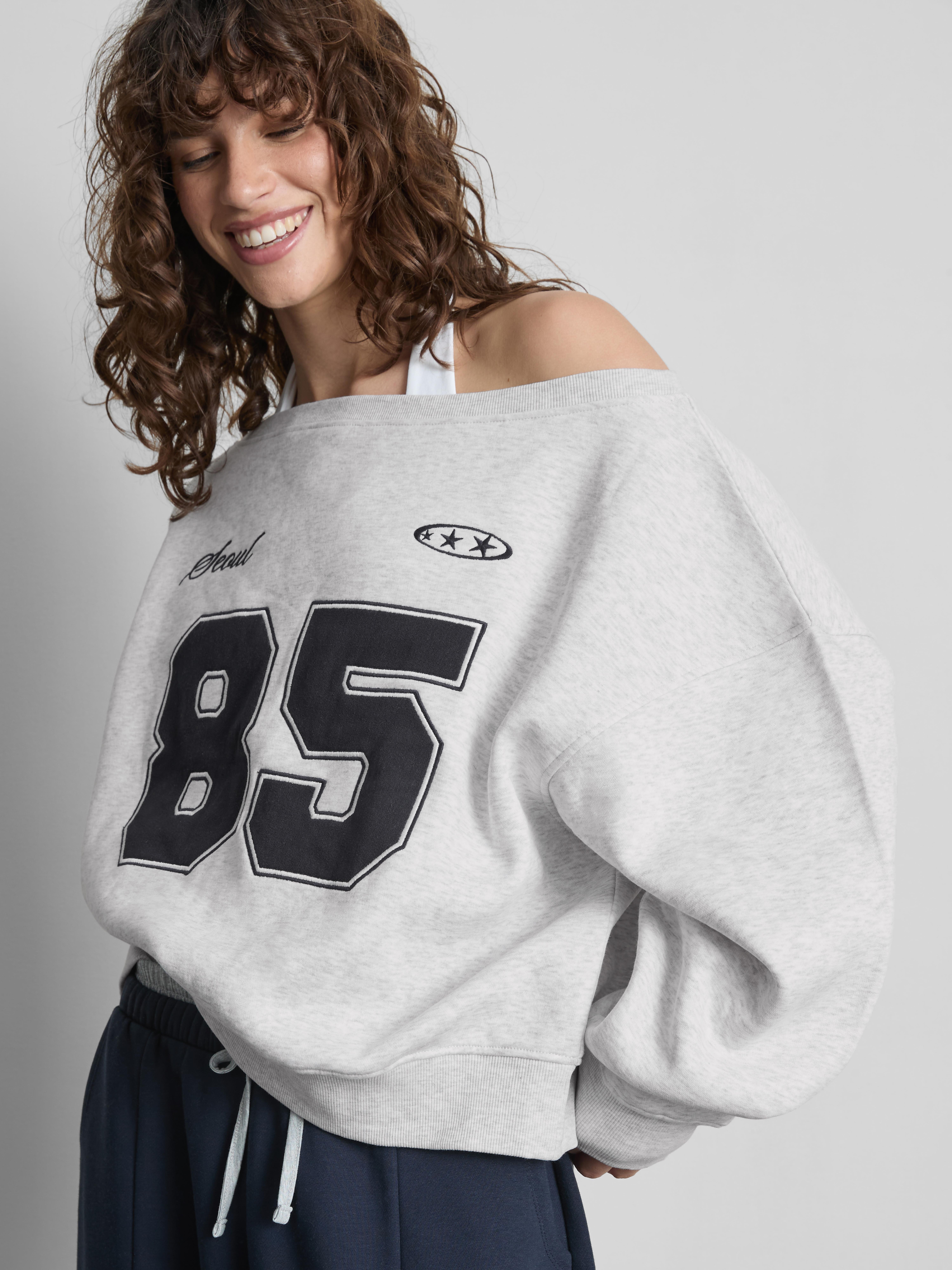 The Primark Scene | Varsity Off-The-Shoulder Sweatshirt