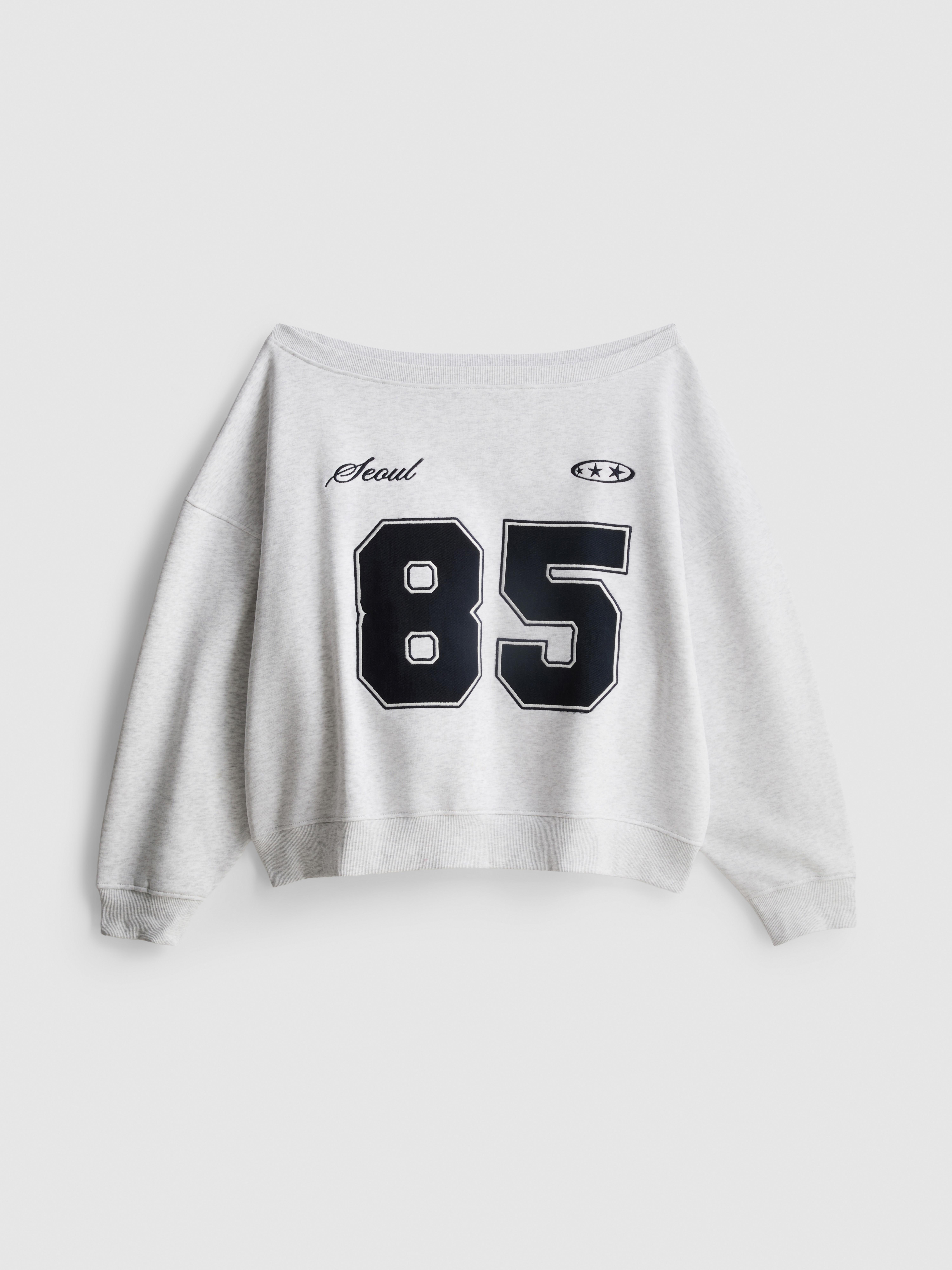 The Primark Scene | Varsity Off-The-Shoulder Sweatshirt