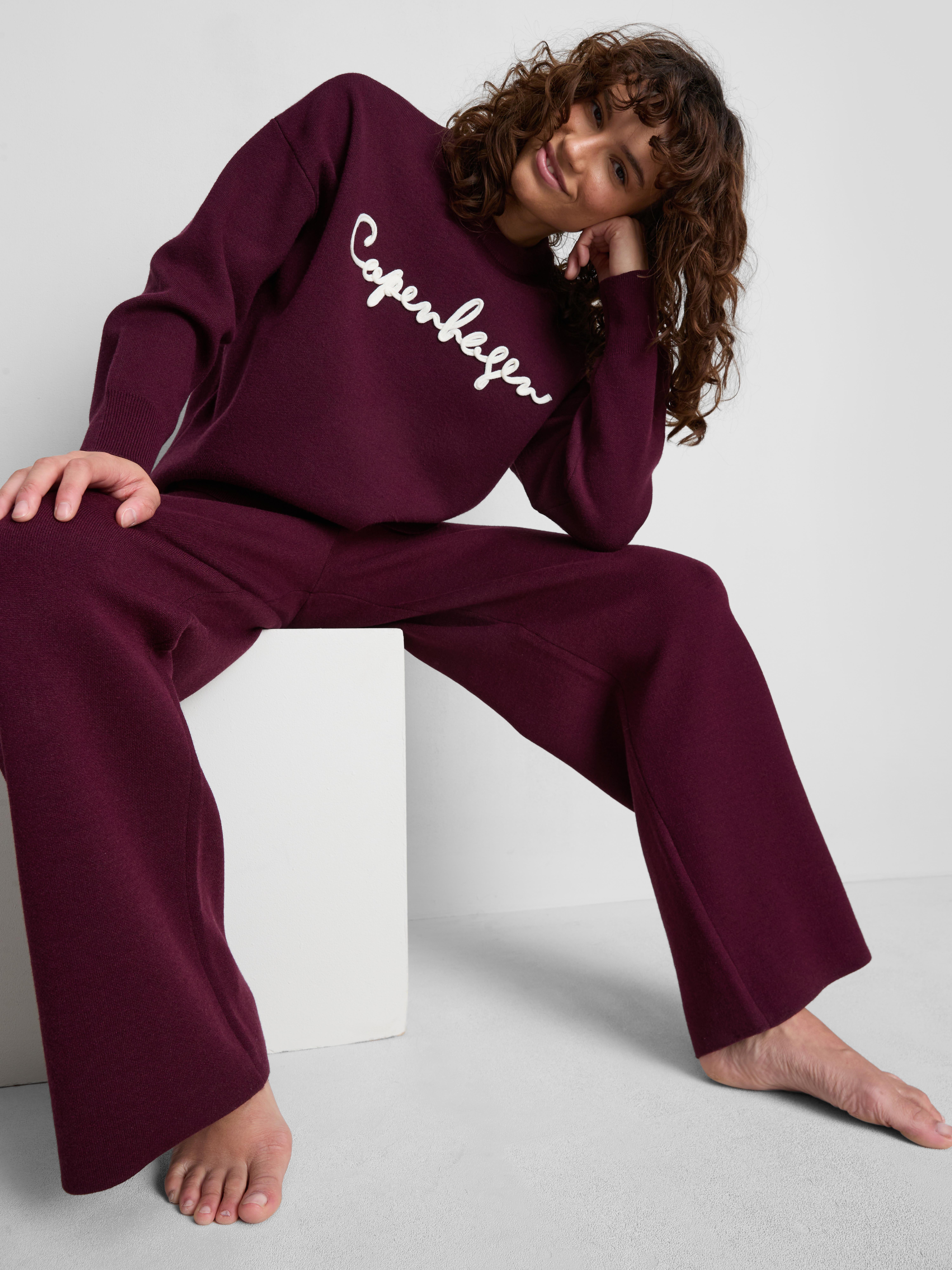 Compact Knit Wide Leg Leggings