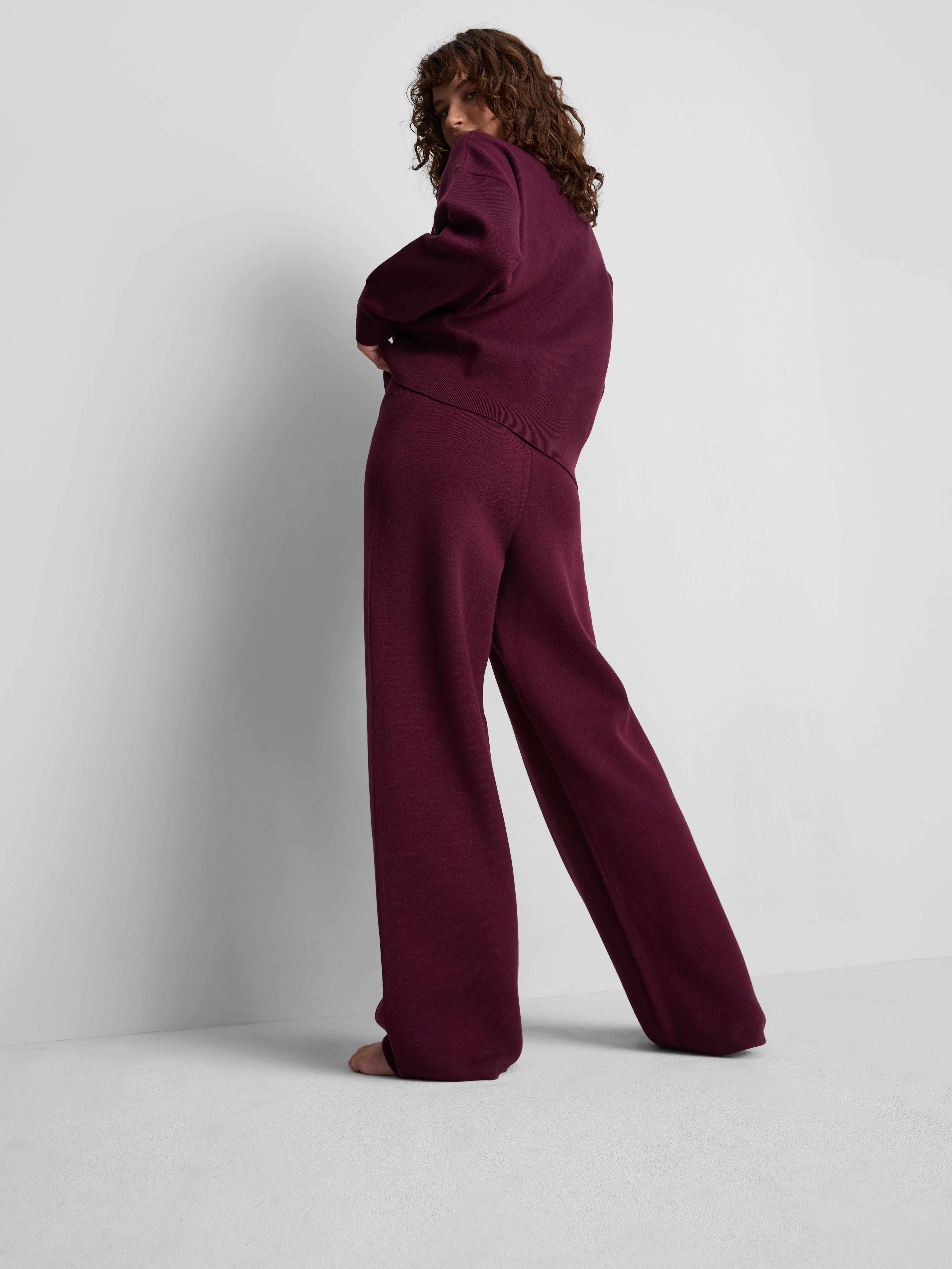 Compact Knit Wide Leg Leggings