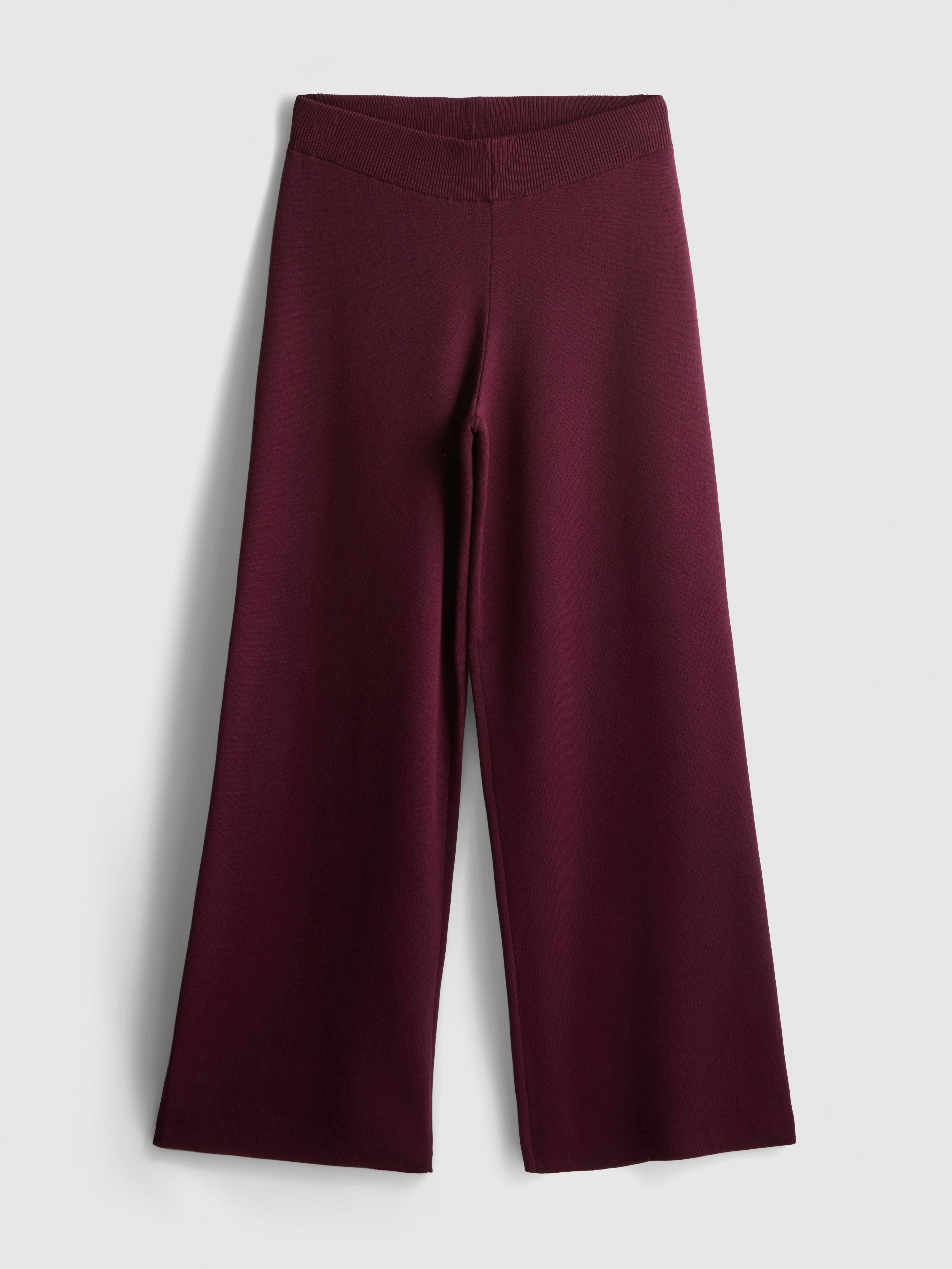 Compact Knit Wide Leg Leggings