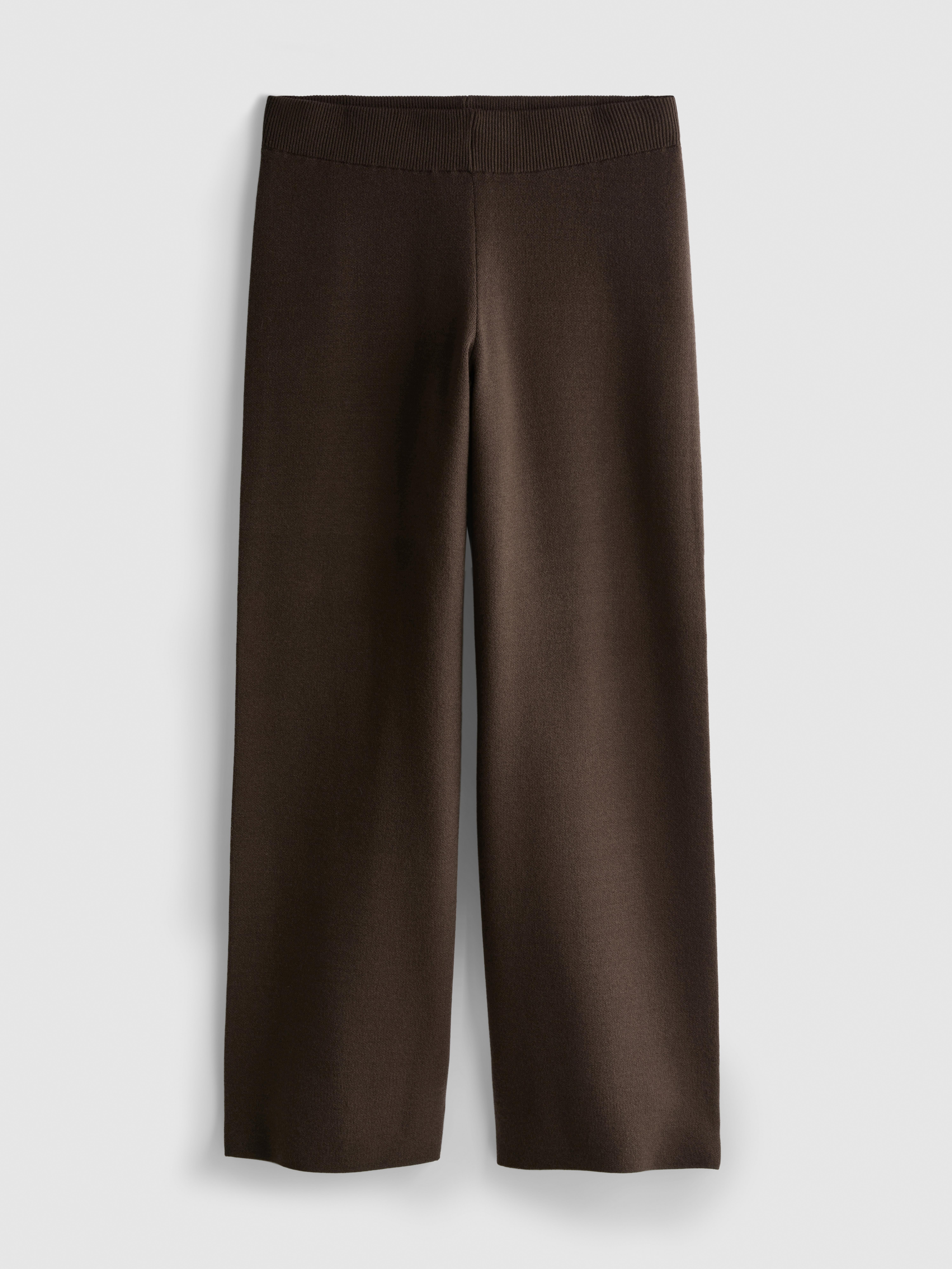 Leggings de pernera ancha en punto compacto