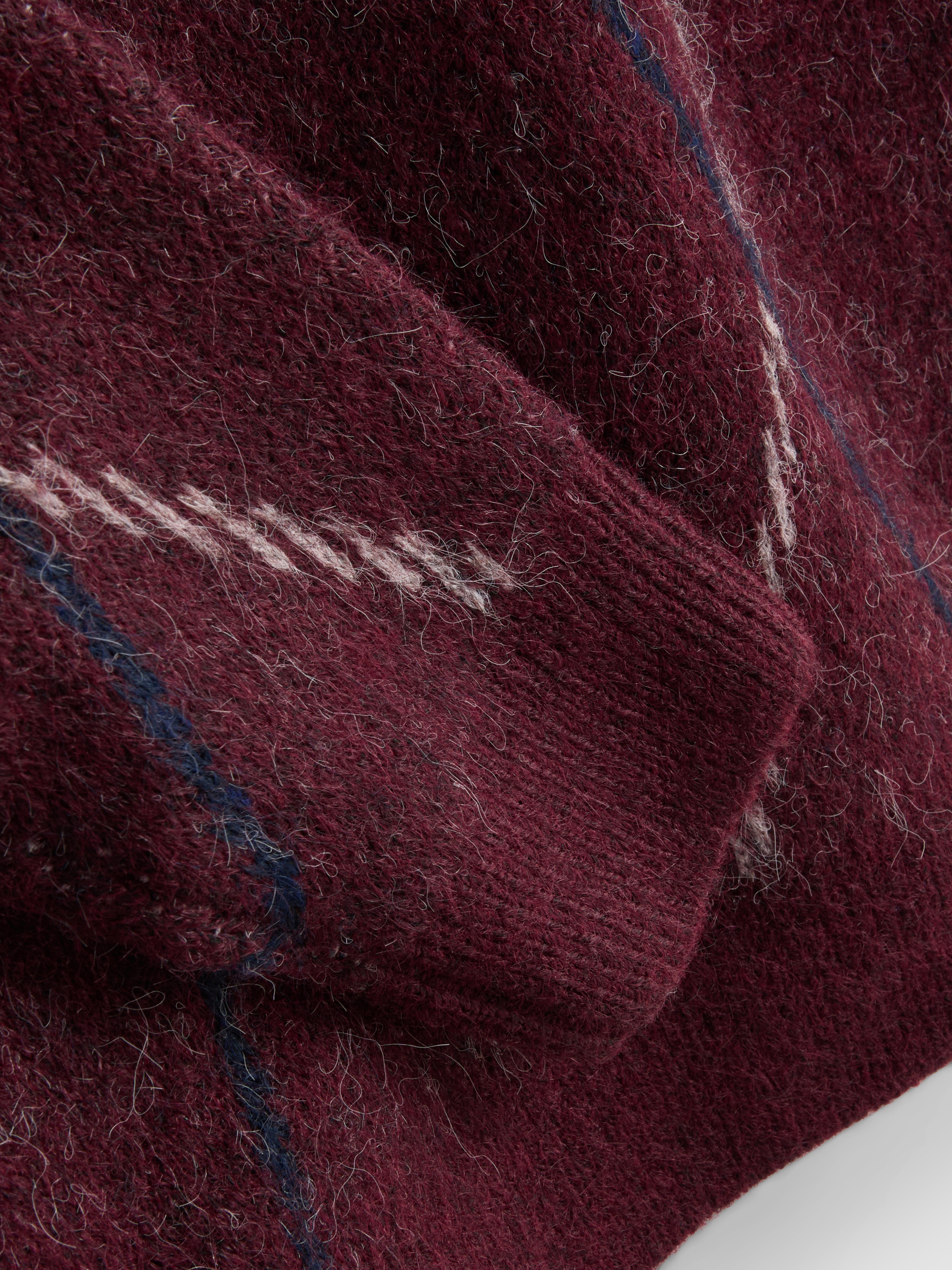 The Edit Argyle Knit Polo Sweater