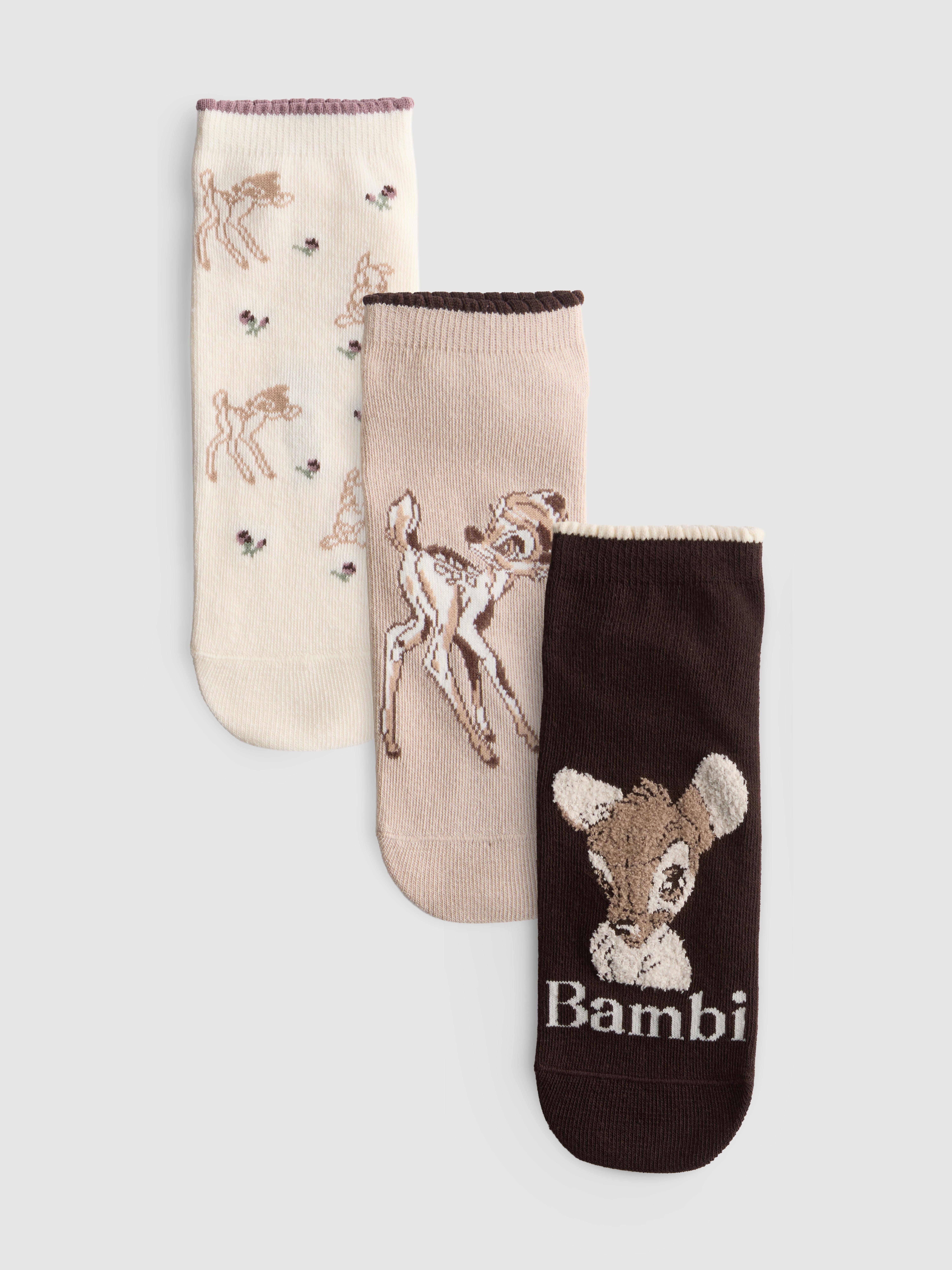 Pack de 3 pares de calcetines de Bambi de Disney