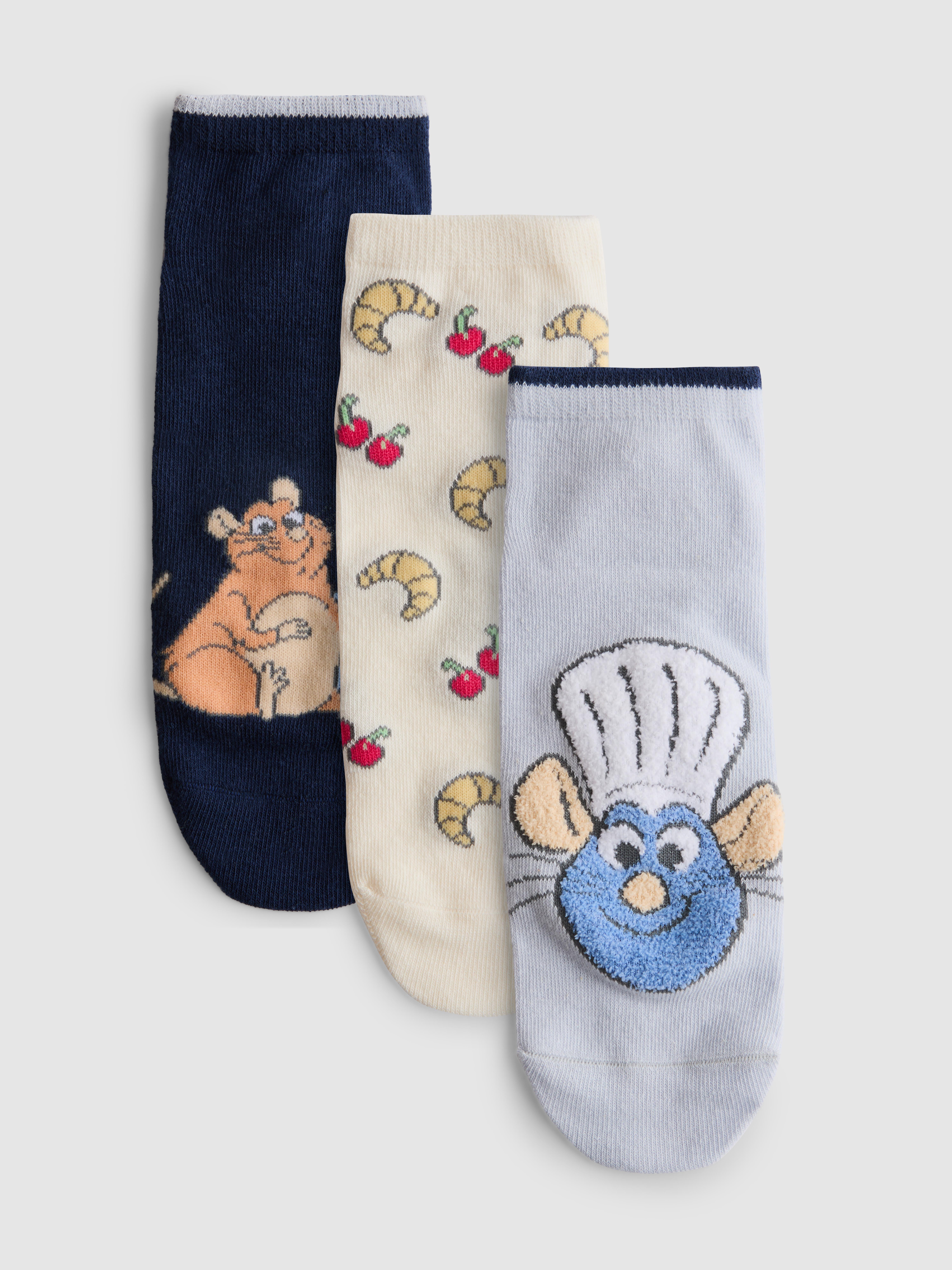 3pk Disney Pixar's Ratatouille Cotton Rich Socks