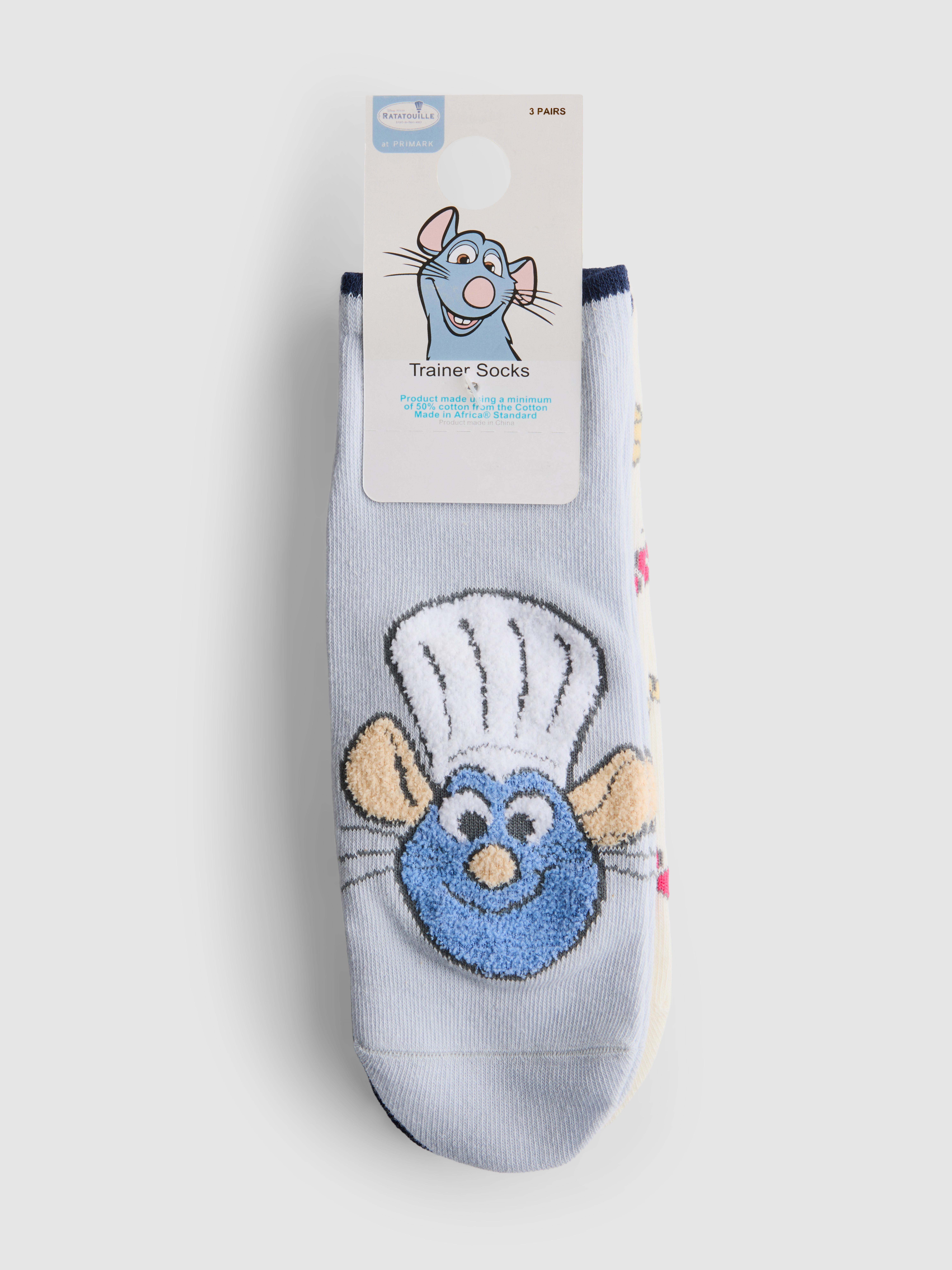 3pk Disney Pixar's Ratatouille Cotton Rich Socks