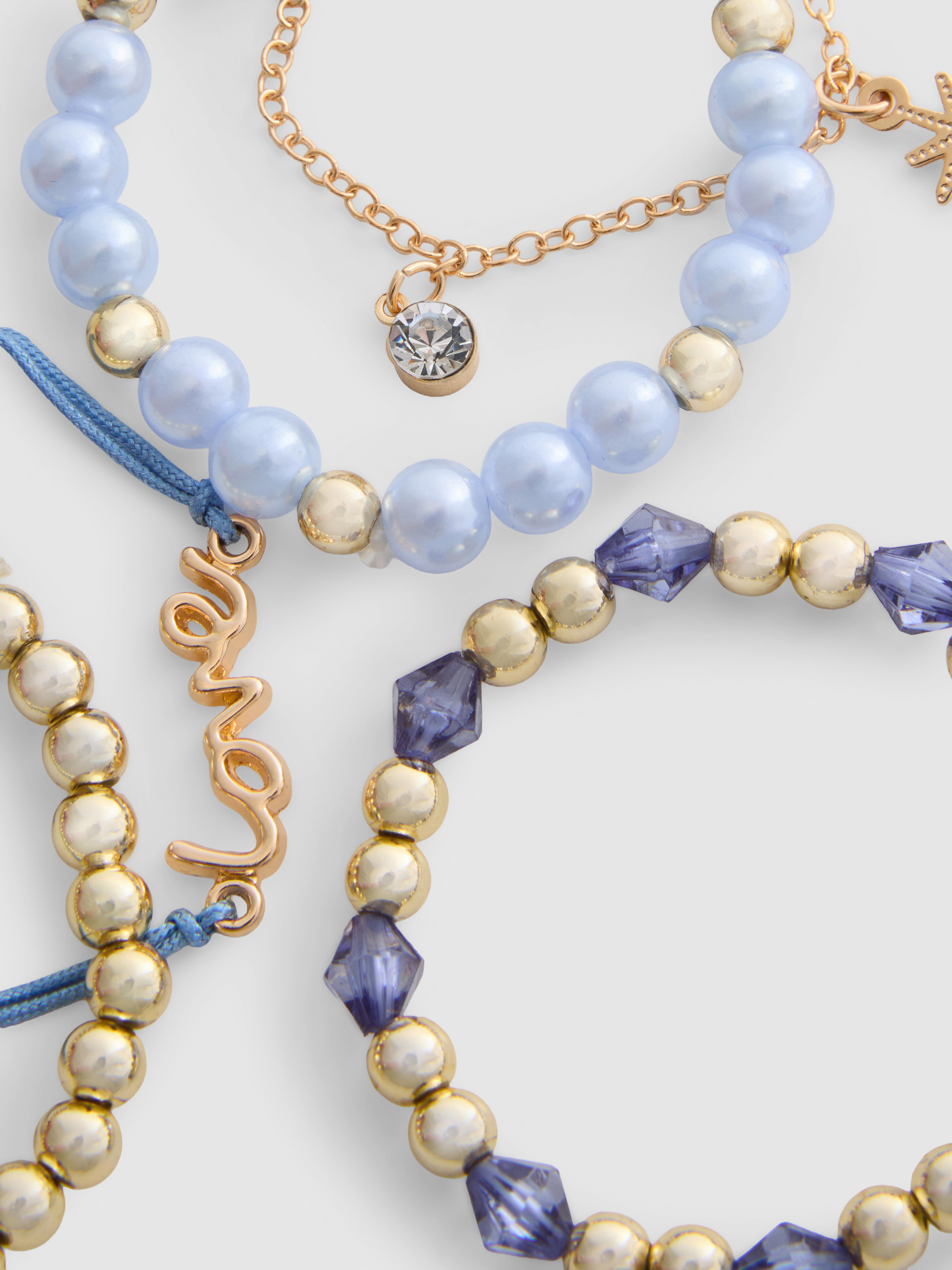 5pk Mixed Charm Bracelet Set