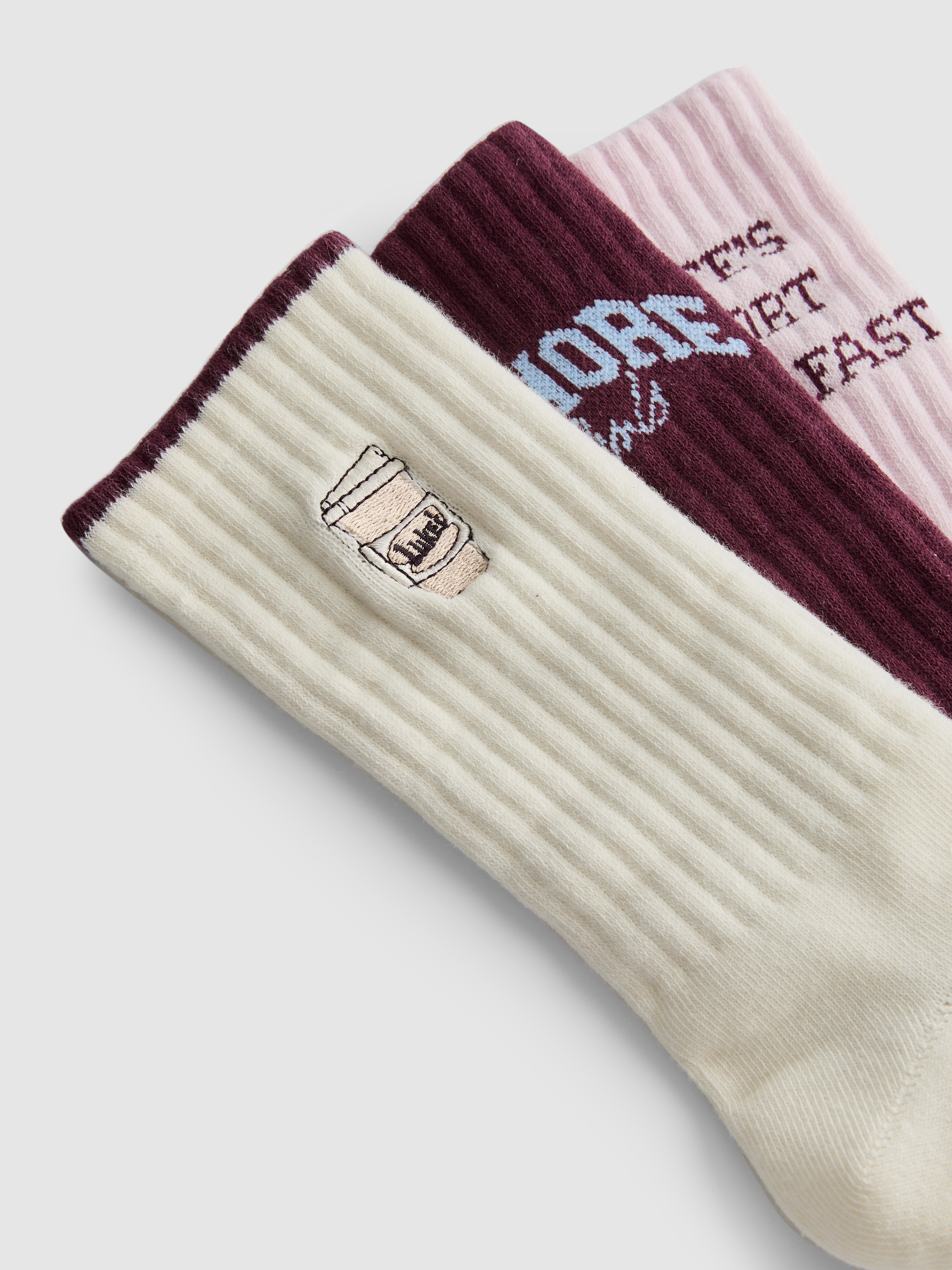 3pk Gilmore Girls Cotton Blend Crew Socks