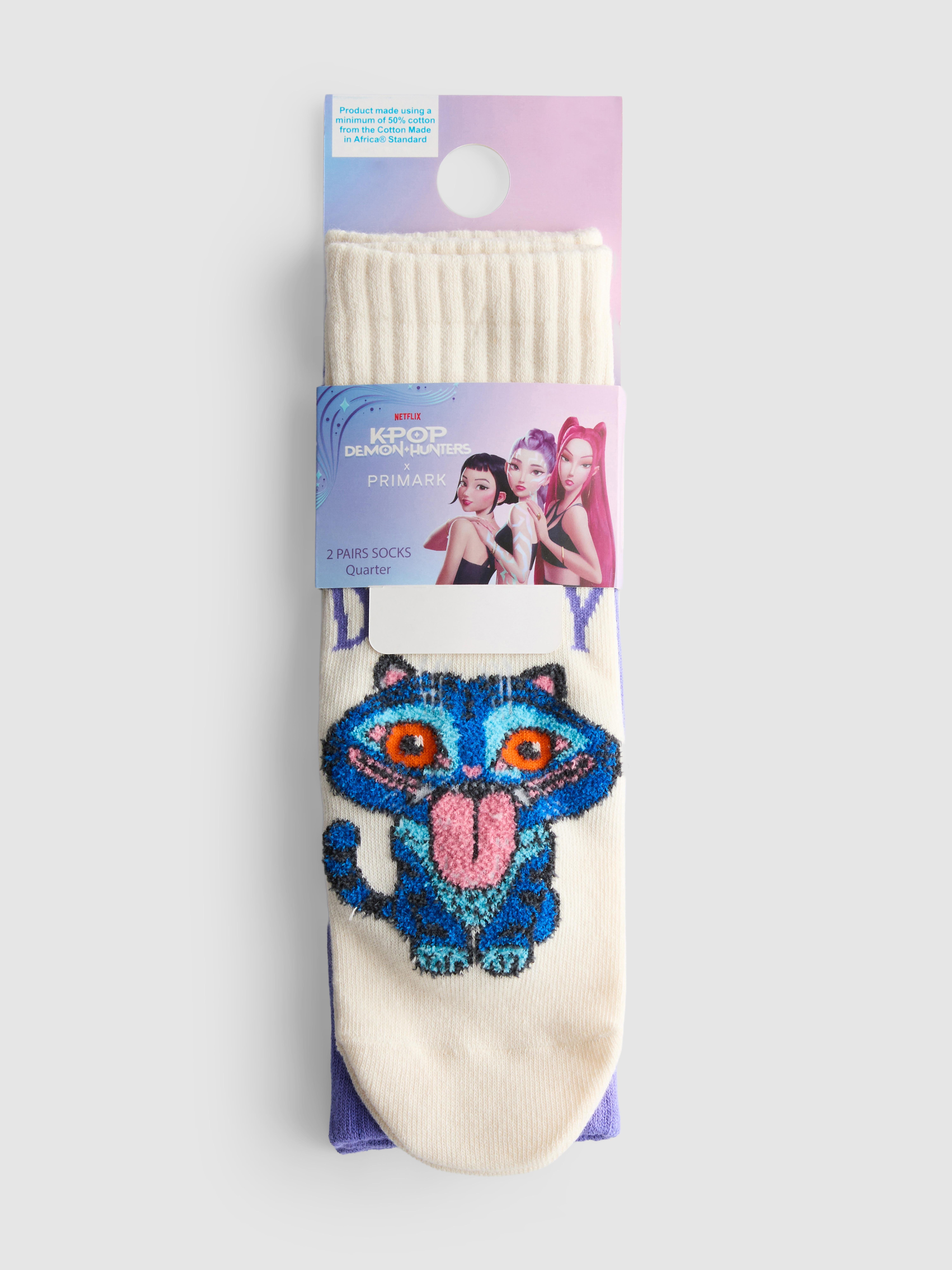 2pk Cotton Rich Derpy Character Socks