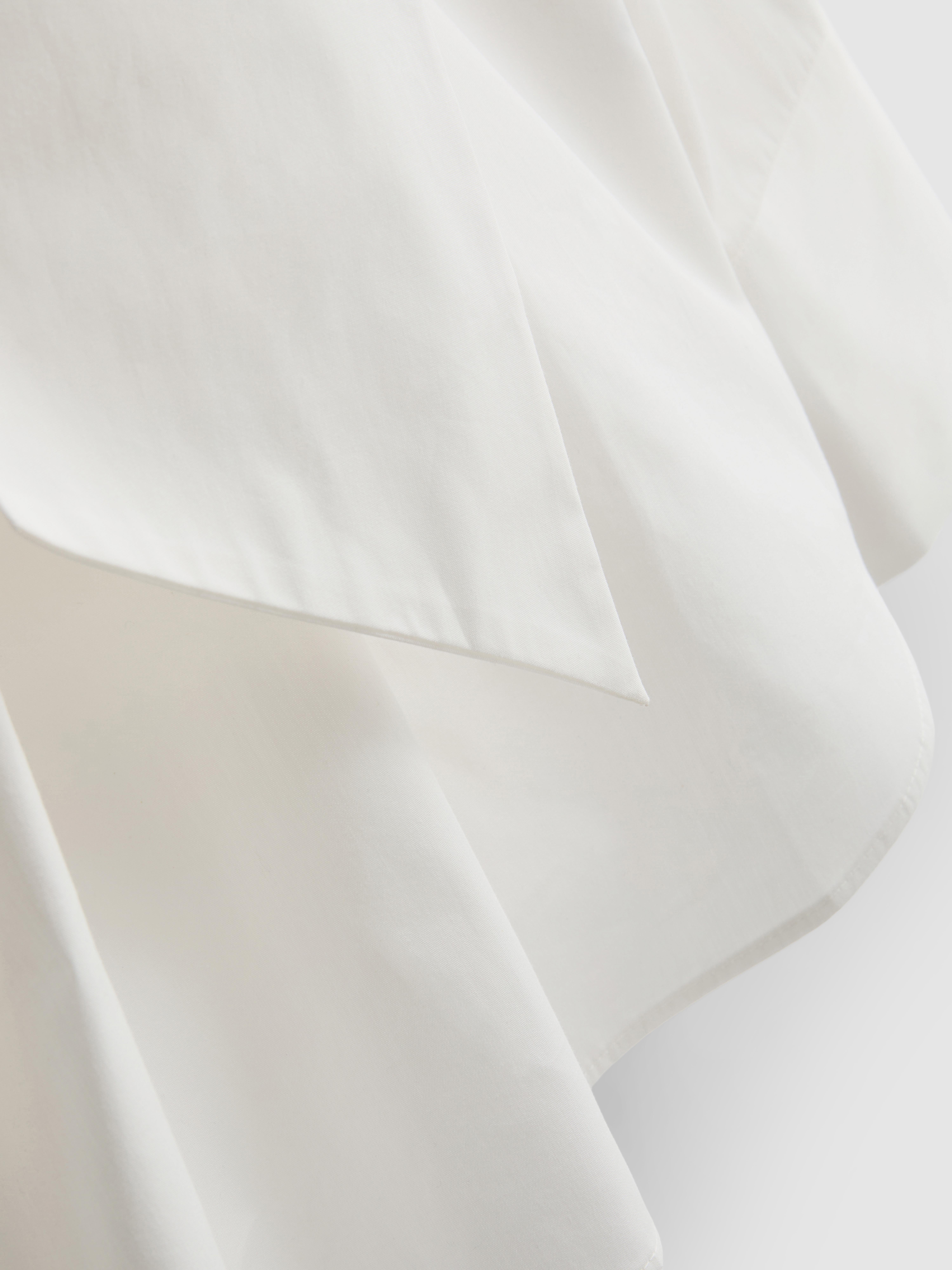 The Edit Cotton Tie Neck Blouse