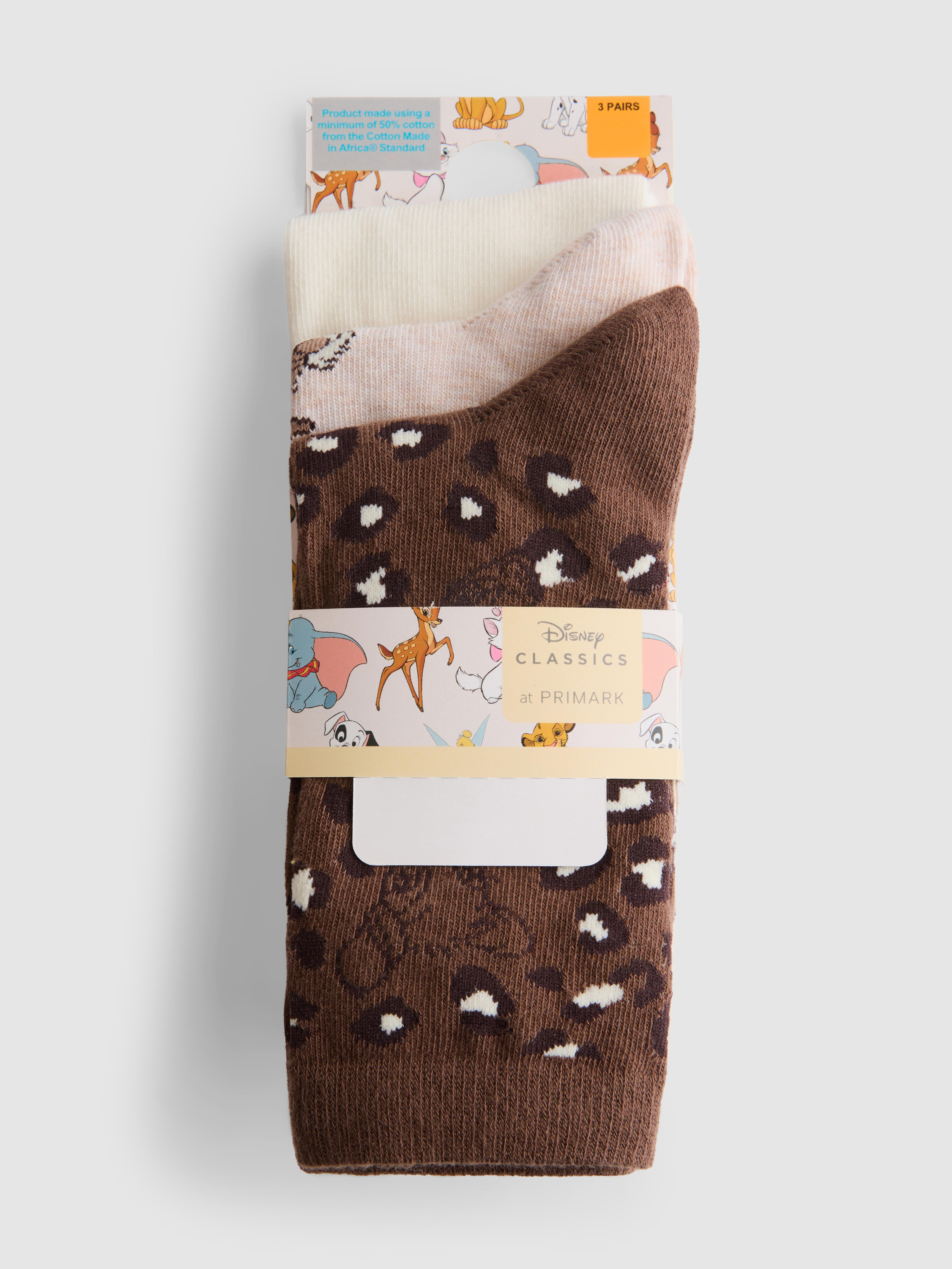 3pk Disney's Bambi Cotton Blend Crew Socks