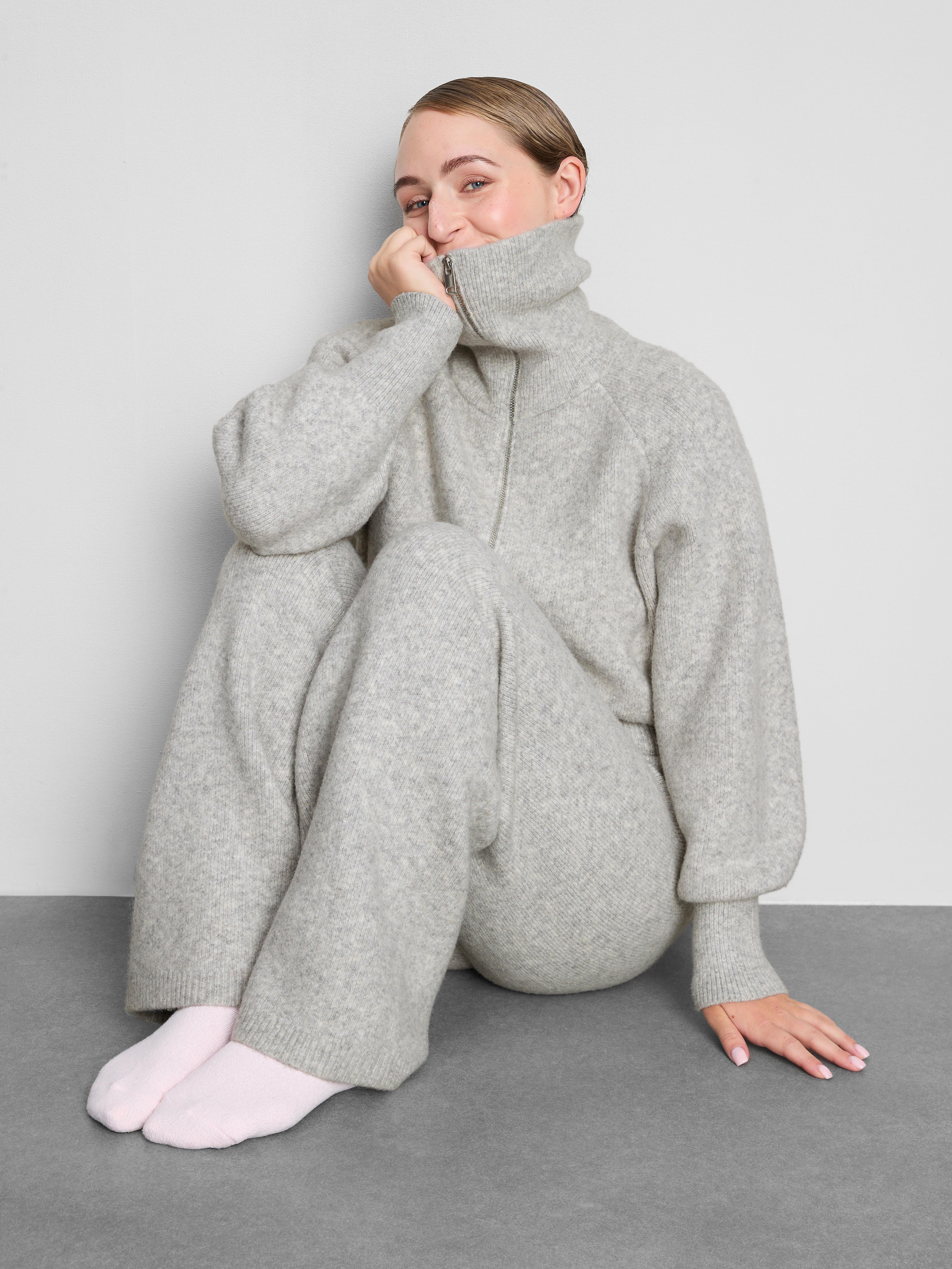 Essential Knitted Zip-Up Cardigan
