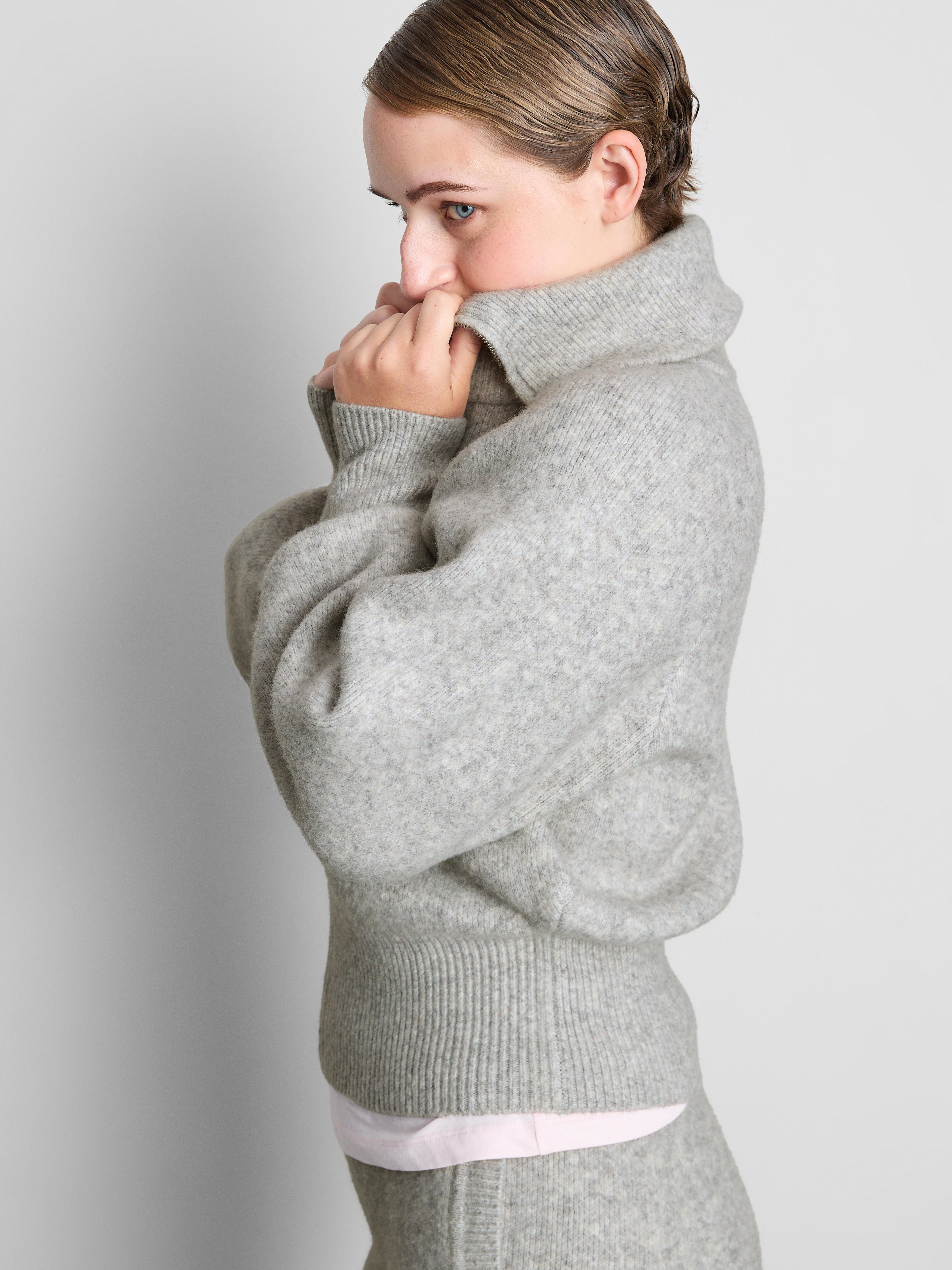 Essential Knitted Zip-Up Cardigan