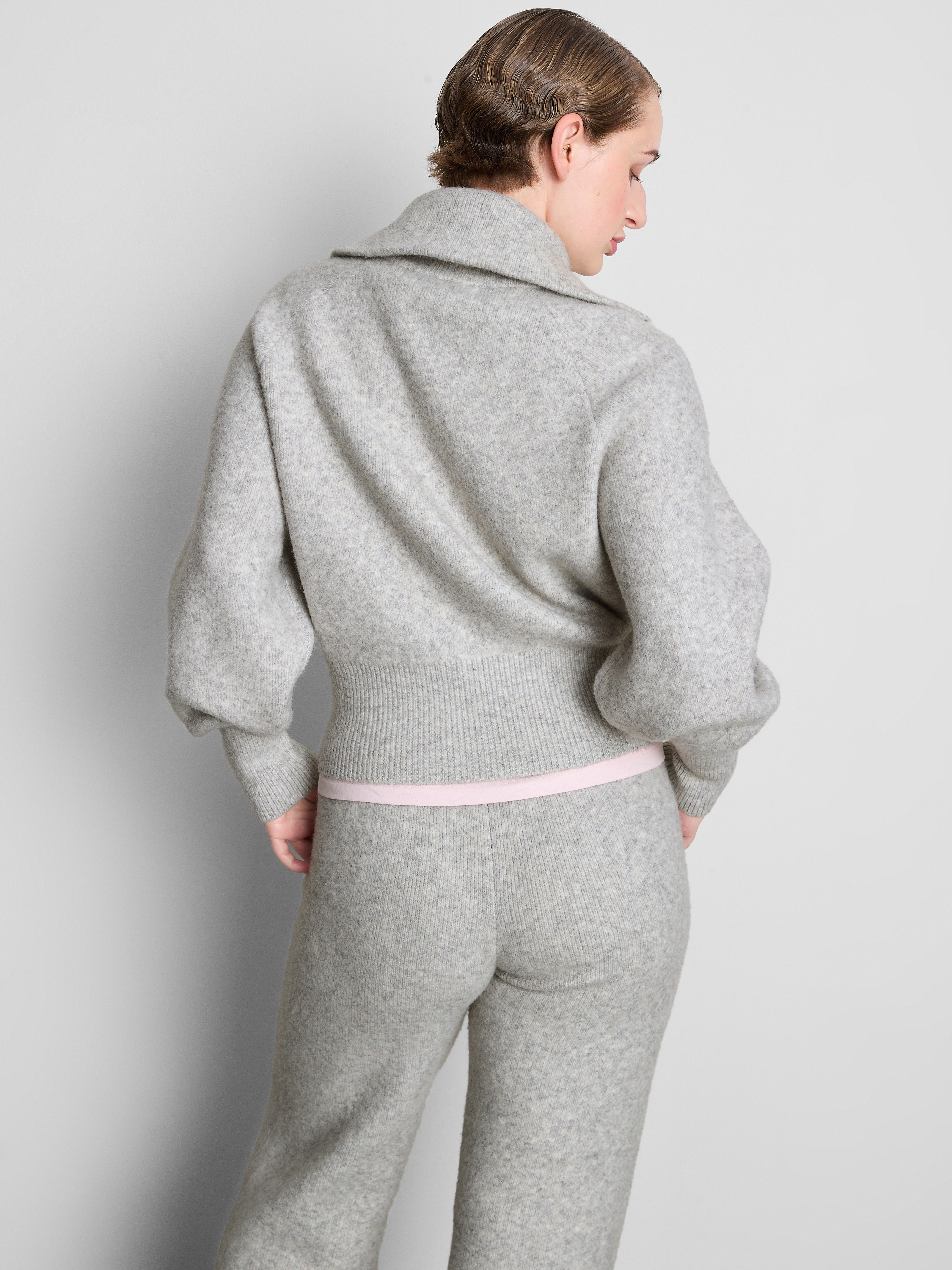 Essential Knitted Zip-Up Cardigan
