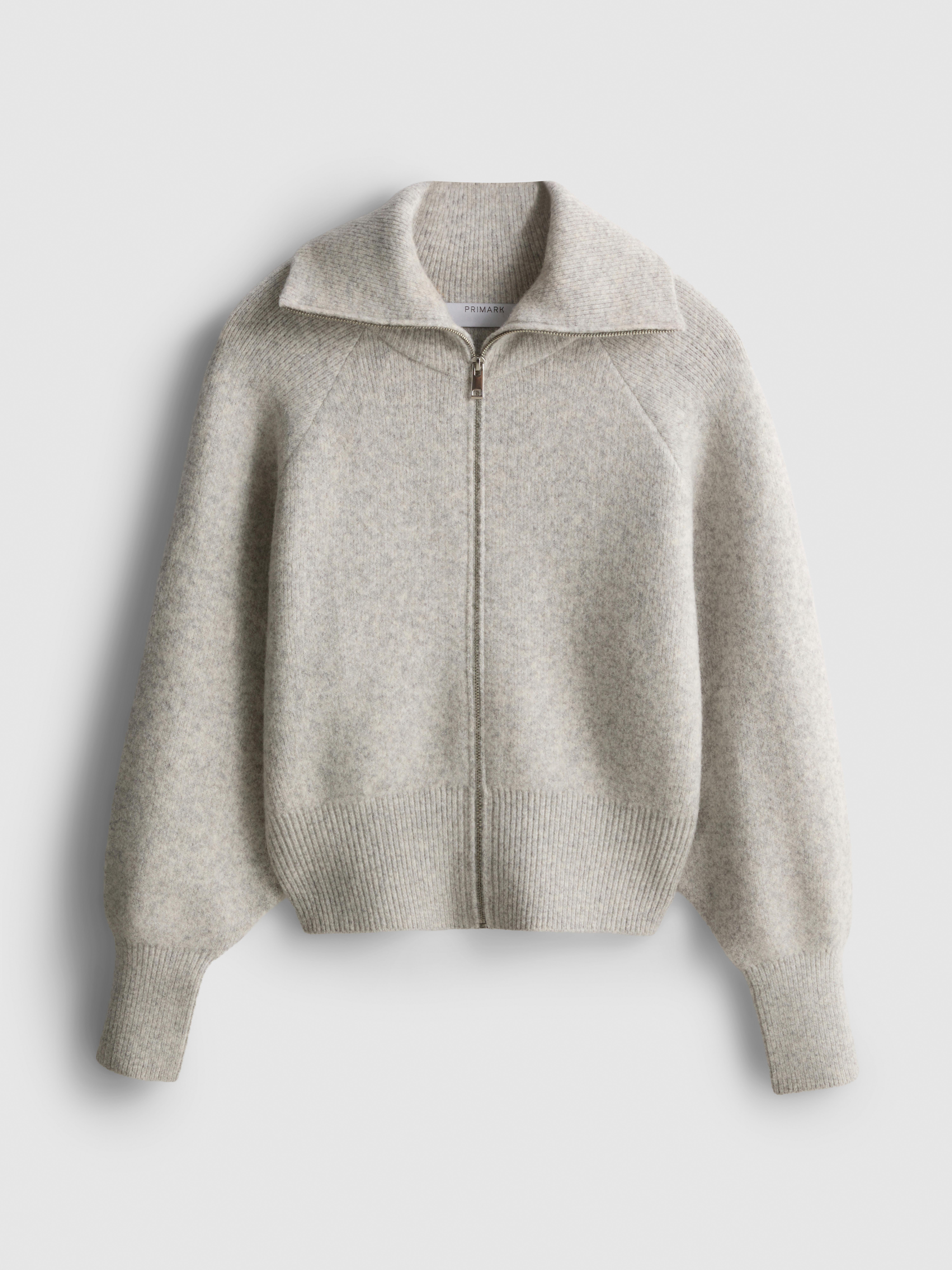 Essential Knitted Zip-Up Cardigan