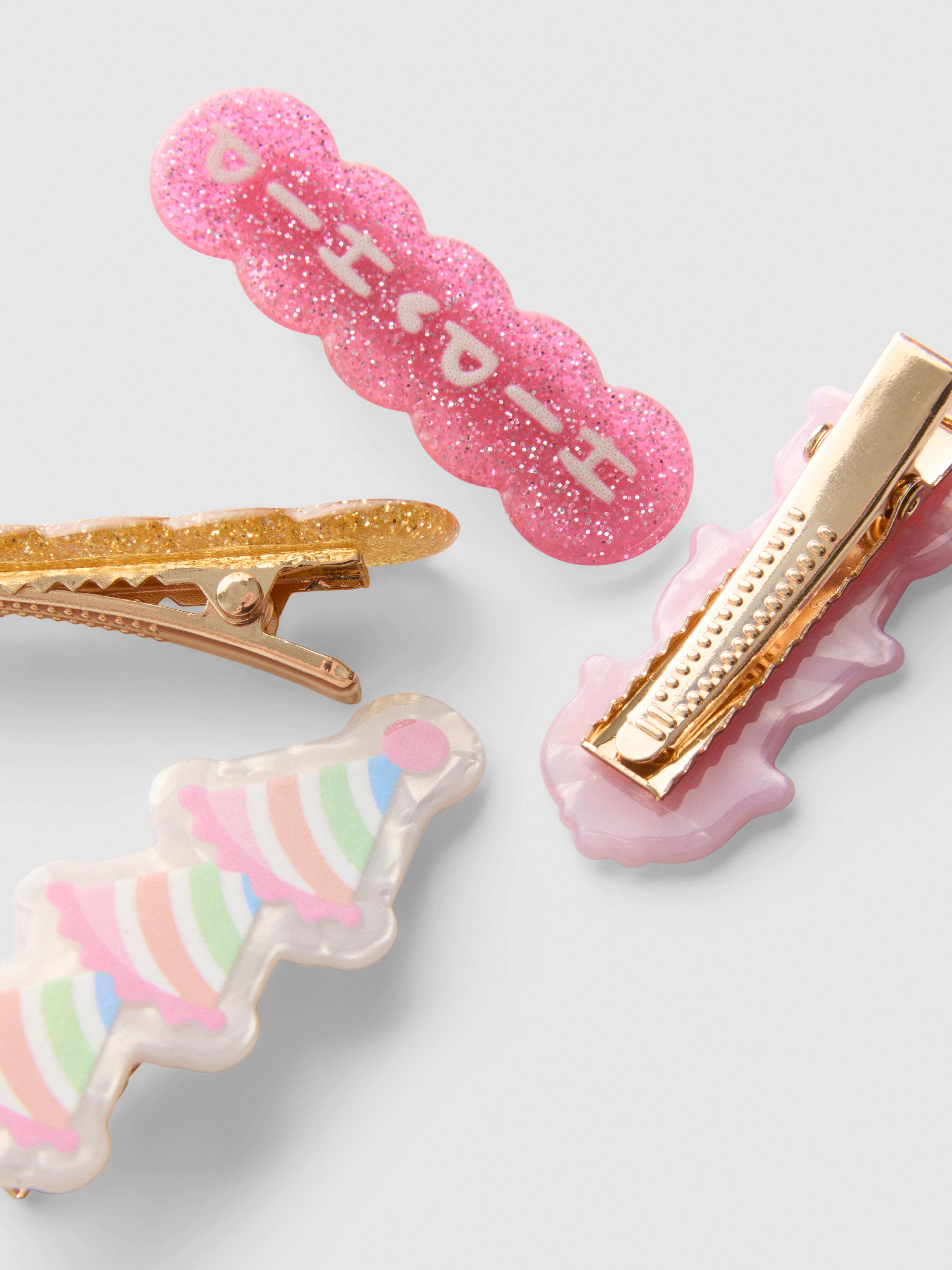 4pk Birthday Party Hair Clips