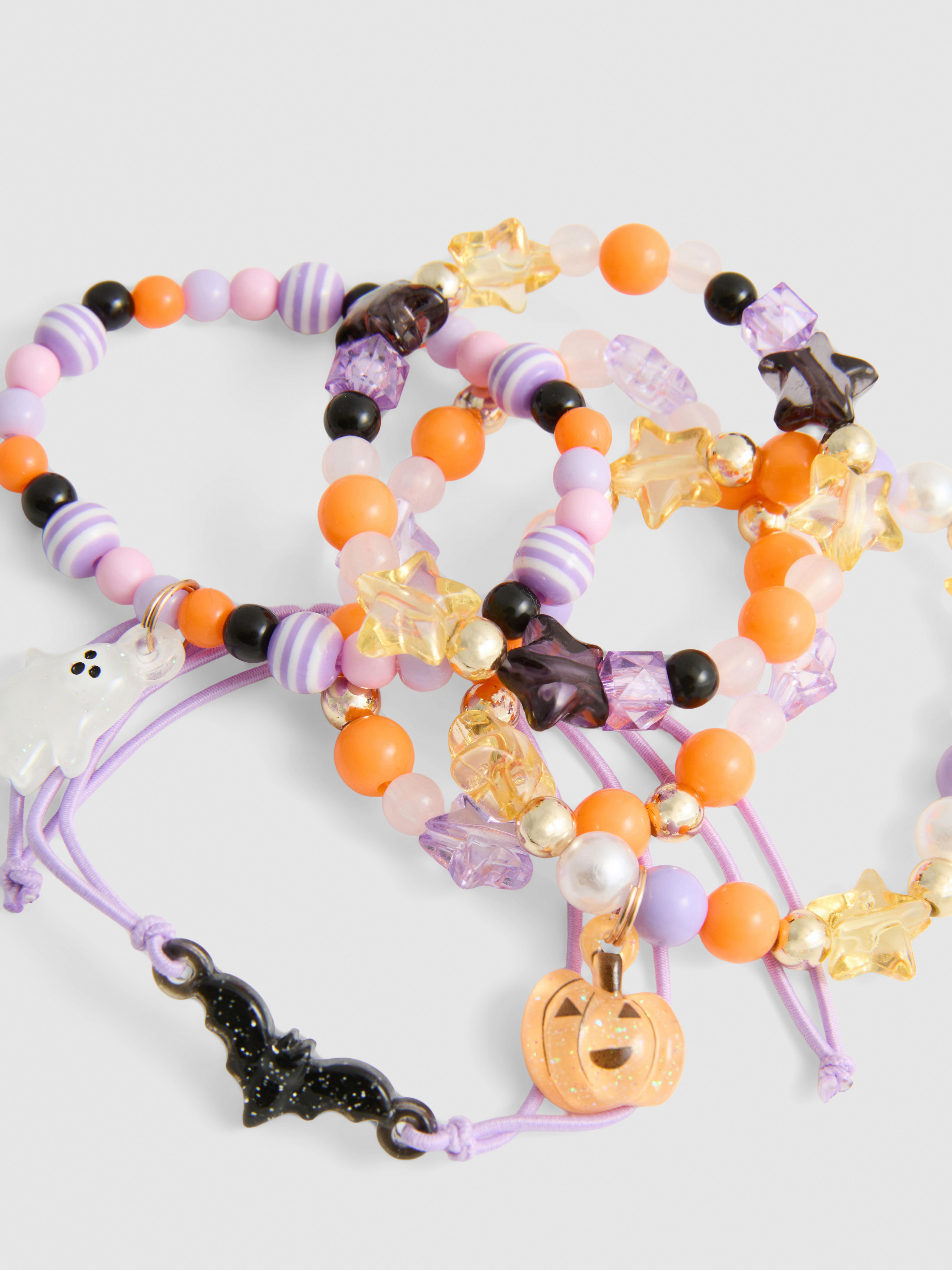 5pk Halloween Charm Bracelets