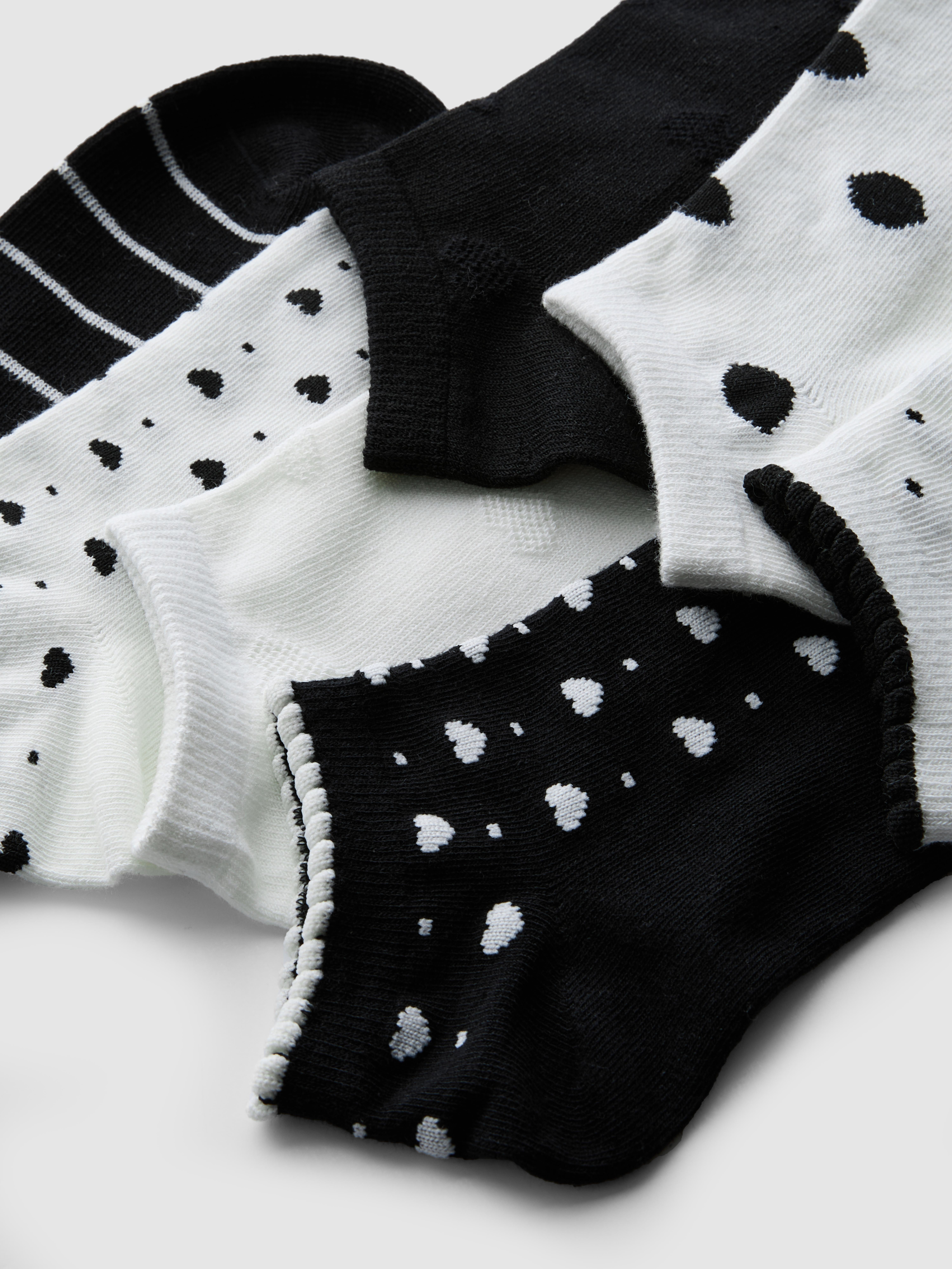 7pk Heart Print Cotton Rich Sneaker Socks