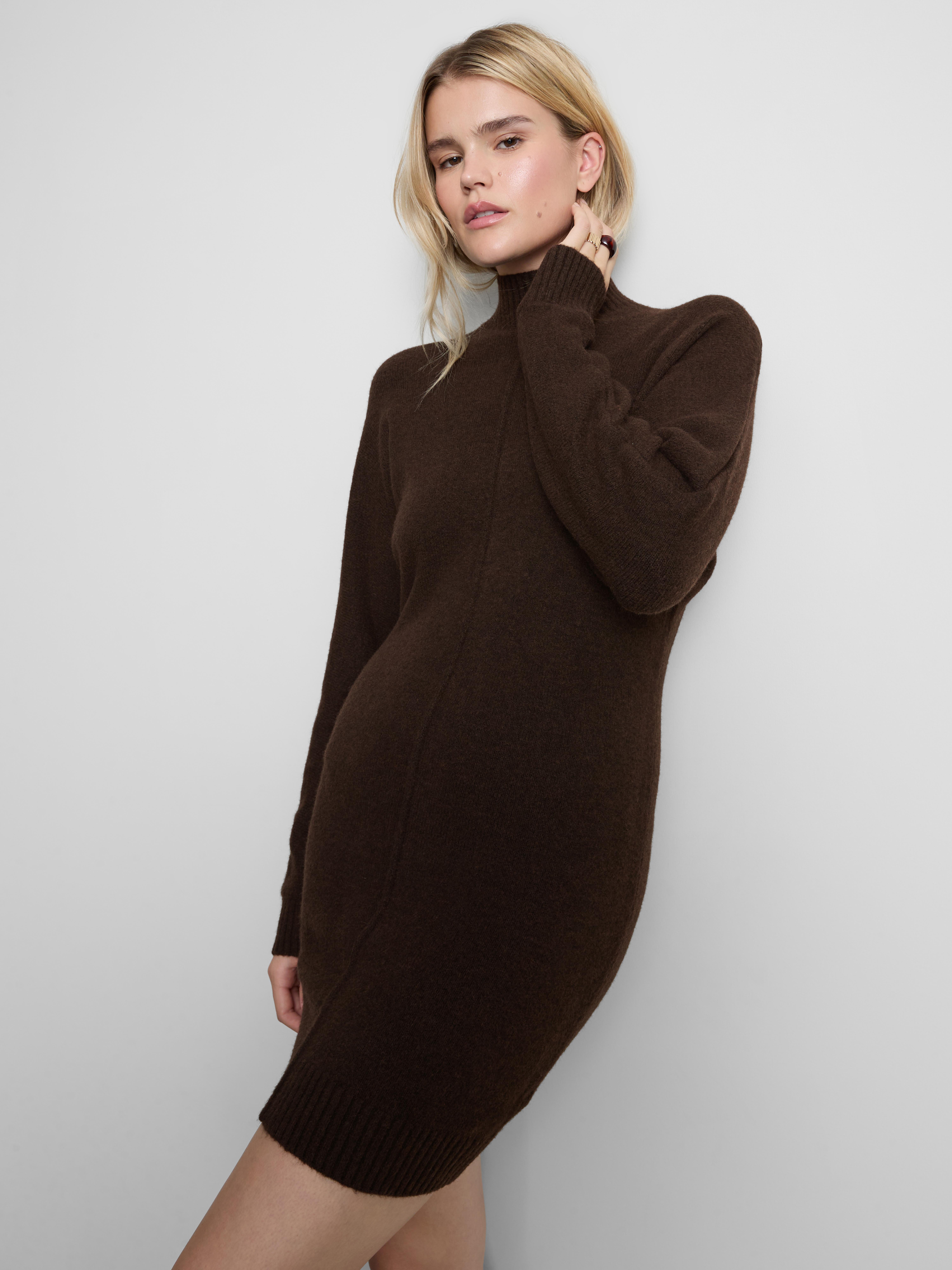 primark knitted dress Women's Chocolate Seam-Detail Mini recently_added