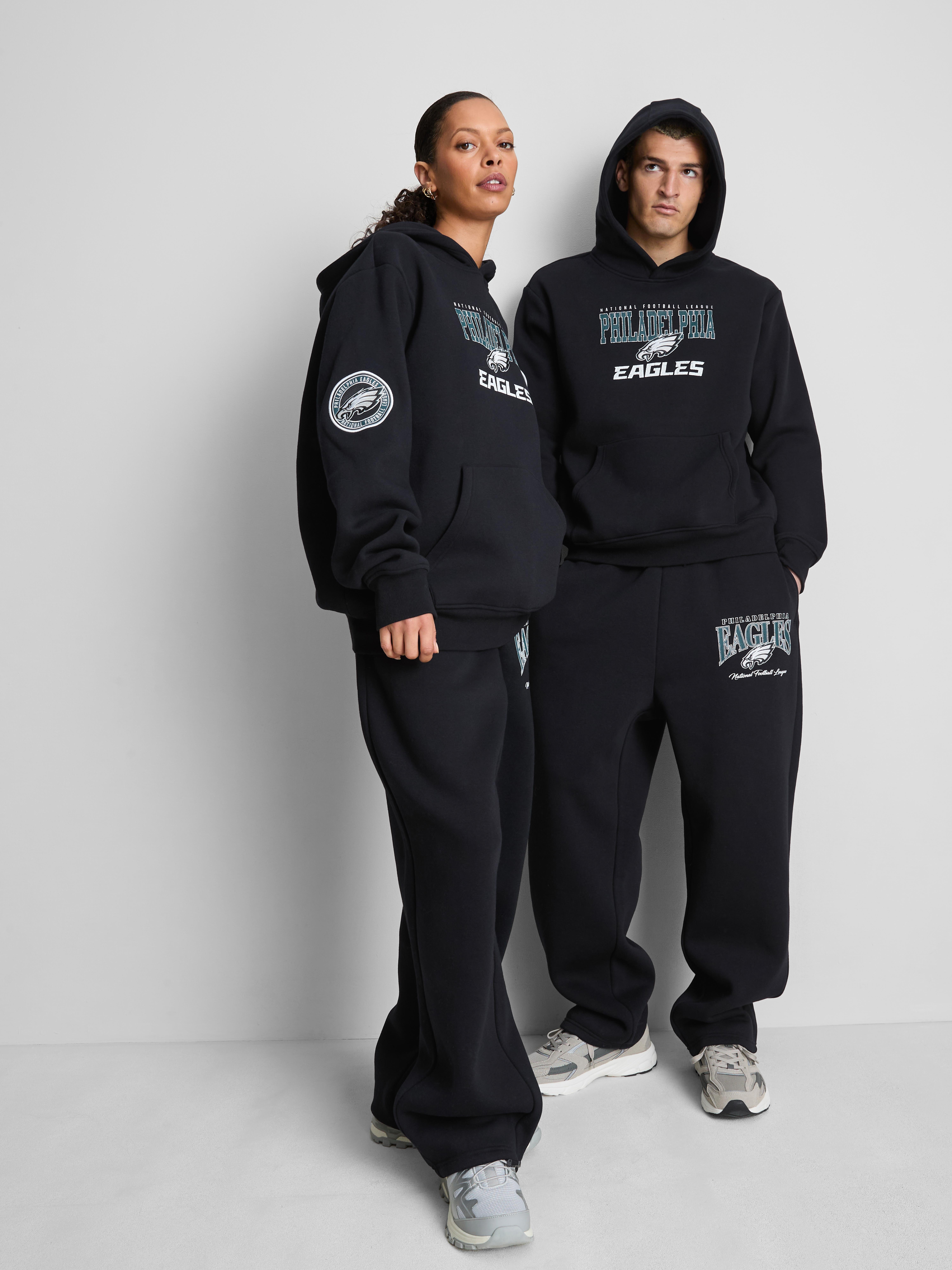 Men's Black NFL Philadelphia Eagles Cotton-Rich Hoodie | Primark