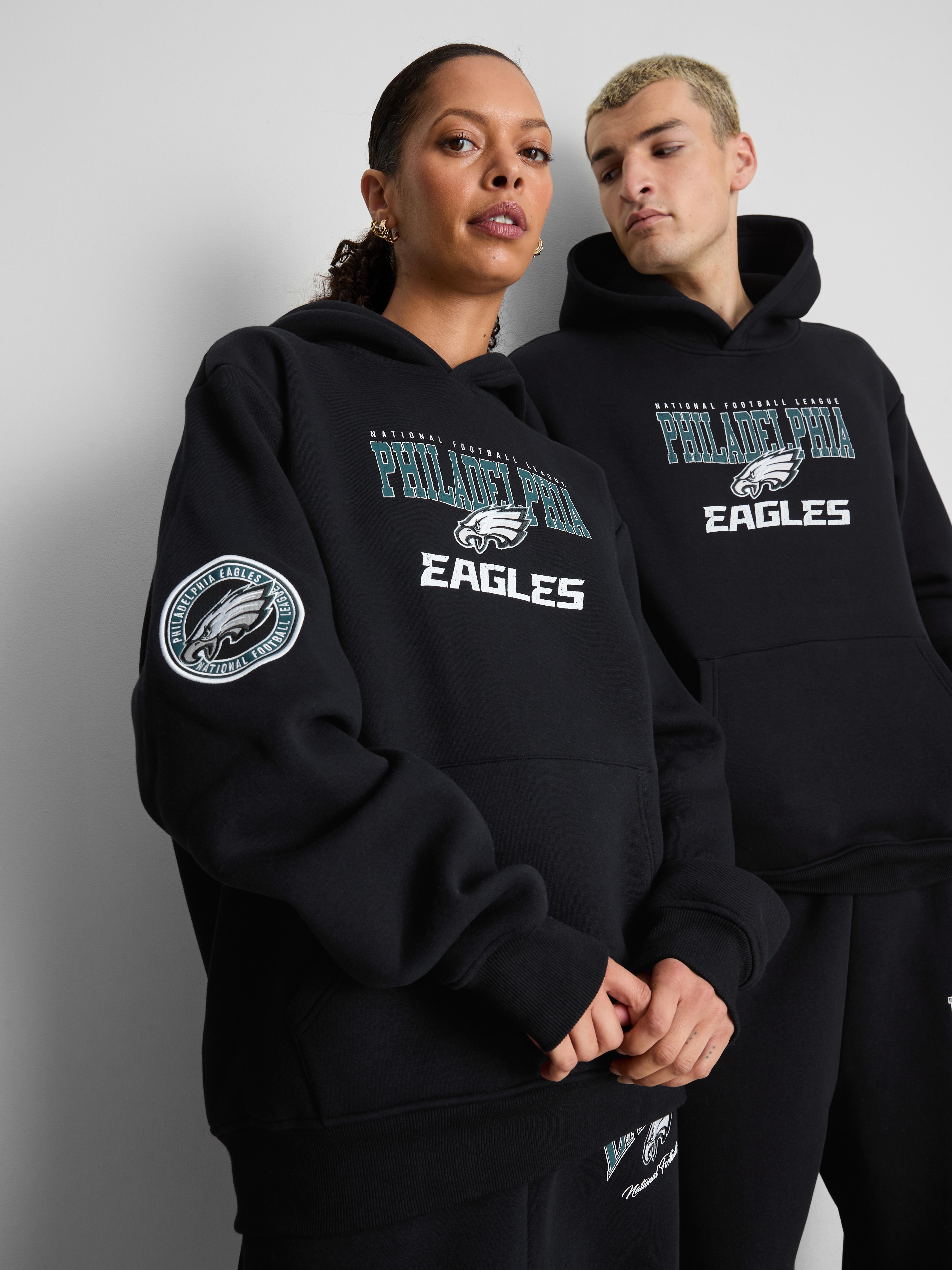 【新品未使用タグ付き】NFL PHILADELPHIA EAGLES パーカー Men's Black NFL Philadelphia Eagles Cotton-Rich Hoodie | Primark