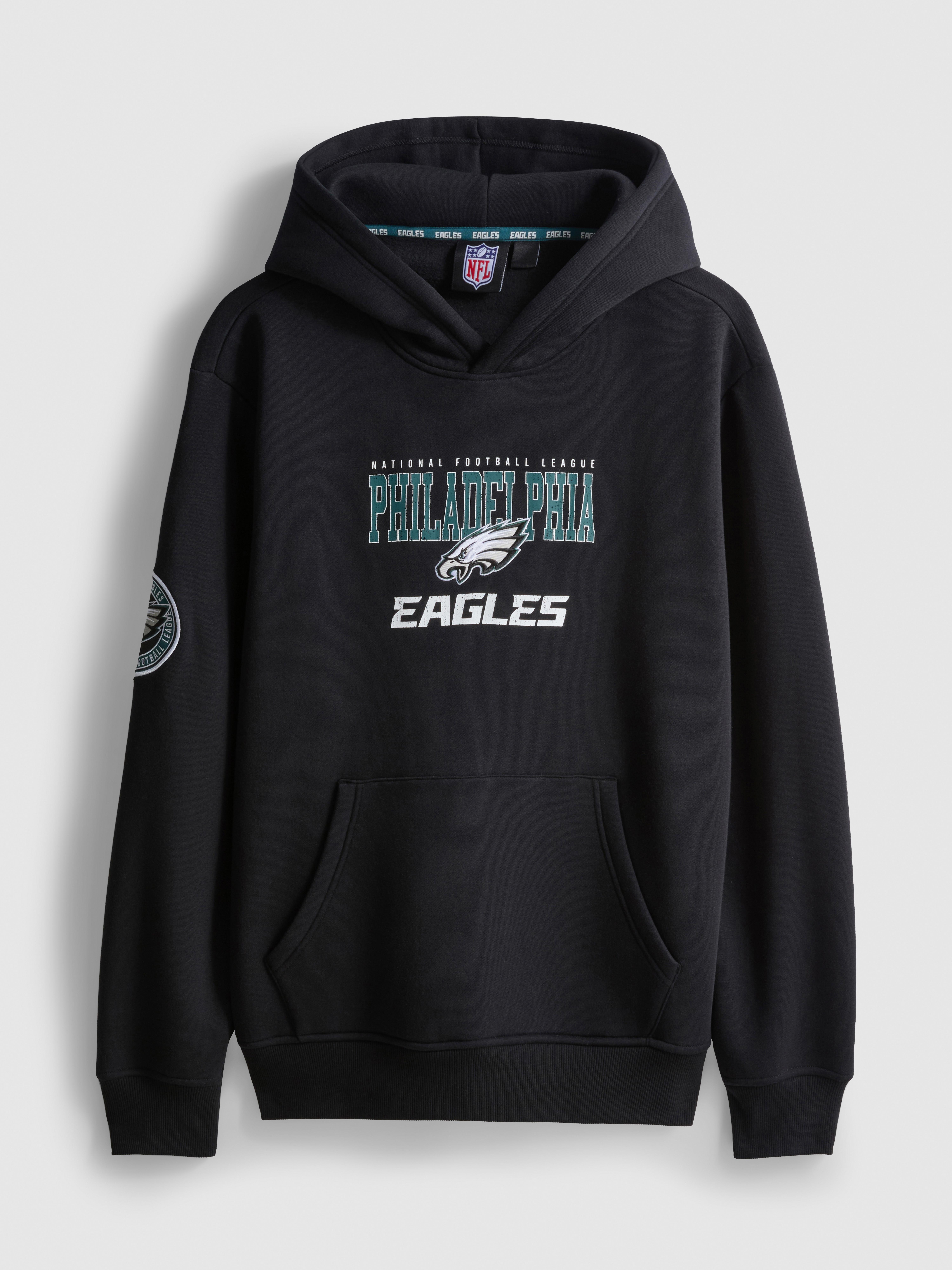 Men's Black NFL Philadelphia Eagles Cotton-Rich Hoodie | Primark