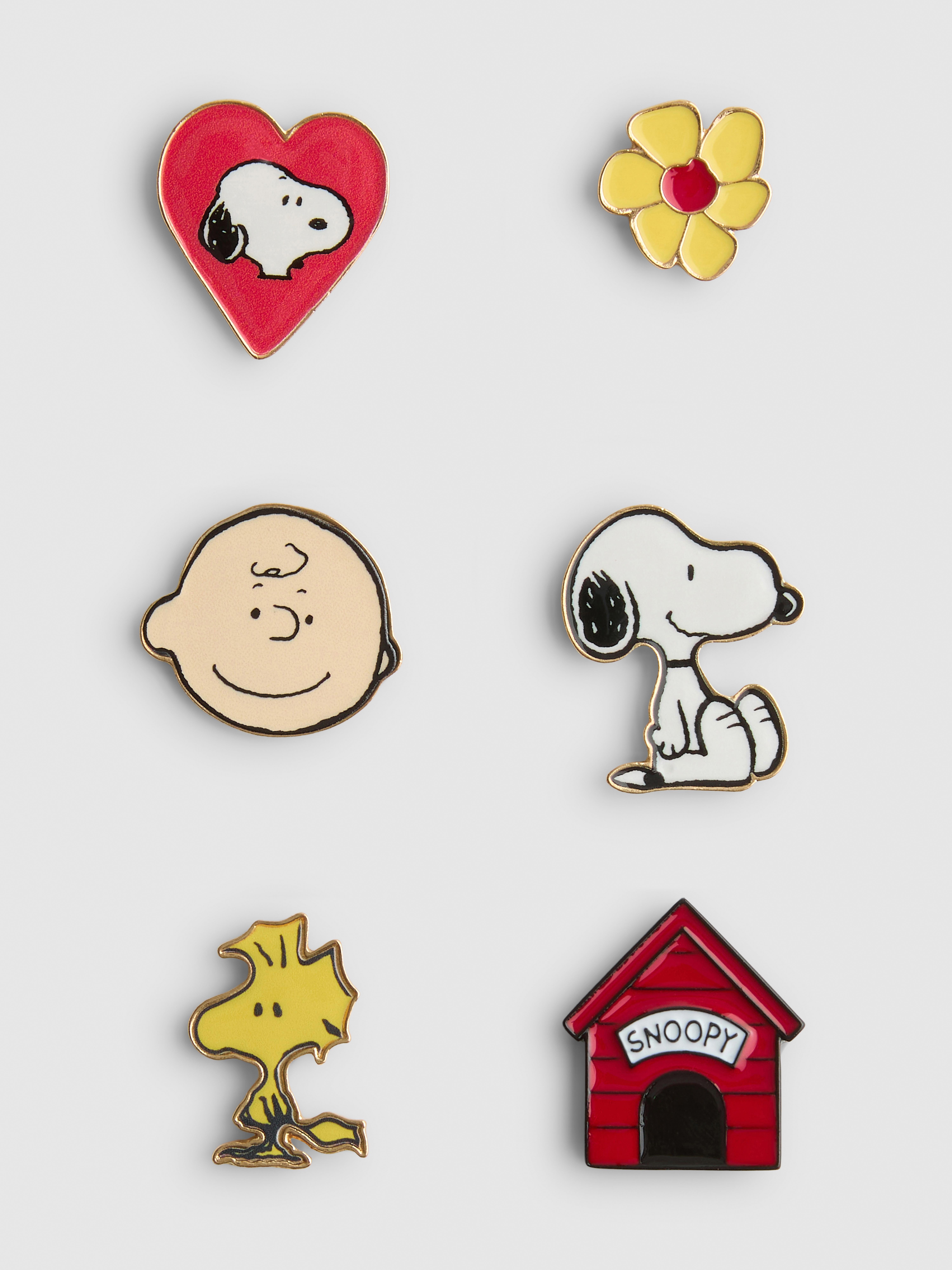Lot de 6 pin's Peanuts