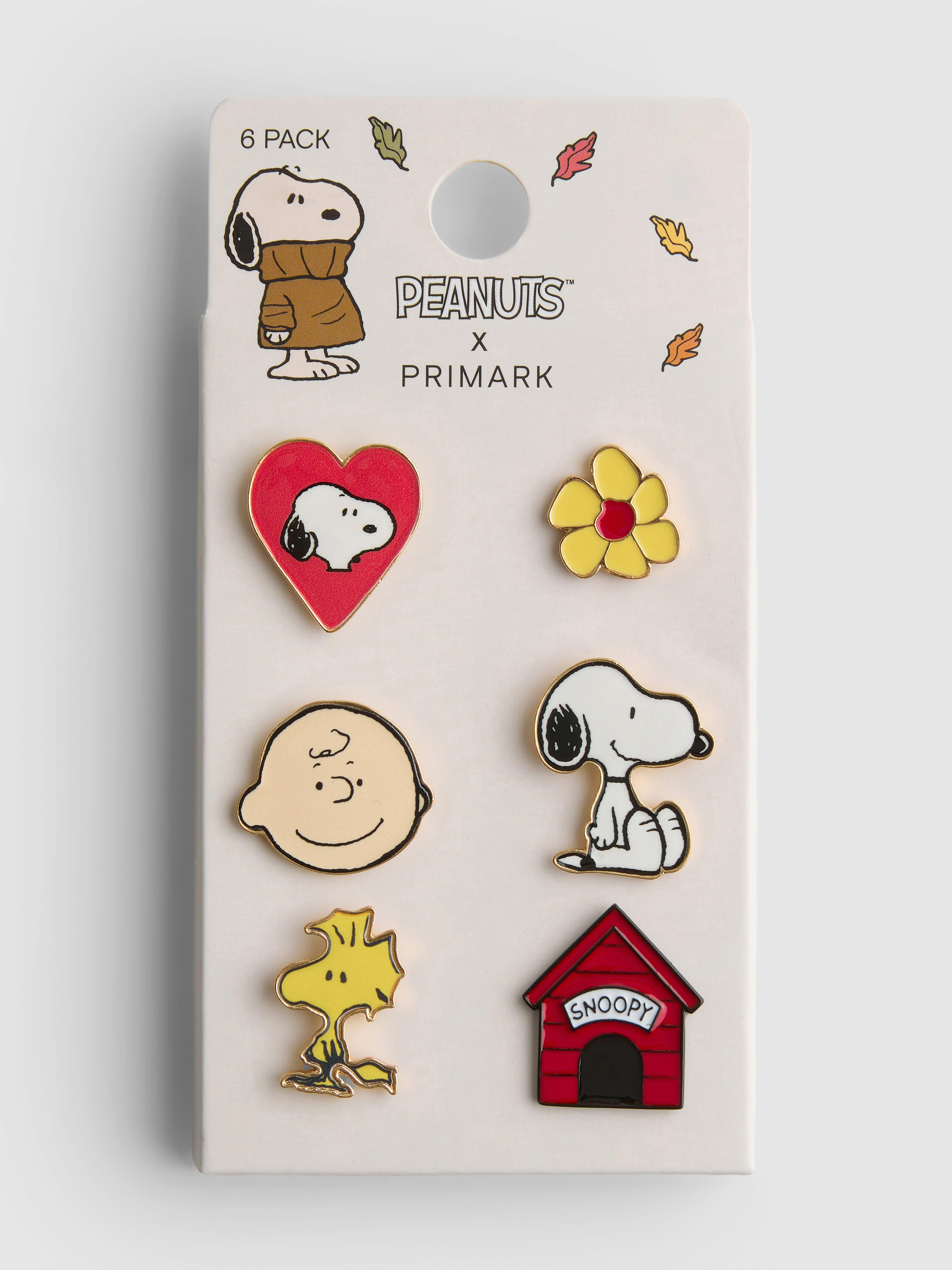 Lot de 6 pin's Peanuts